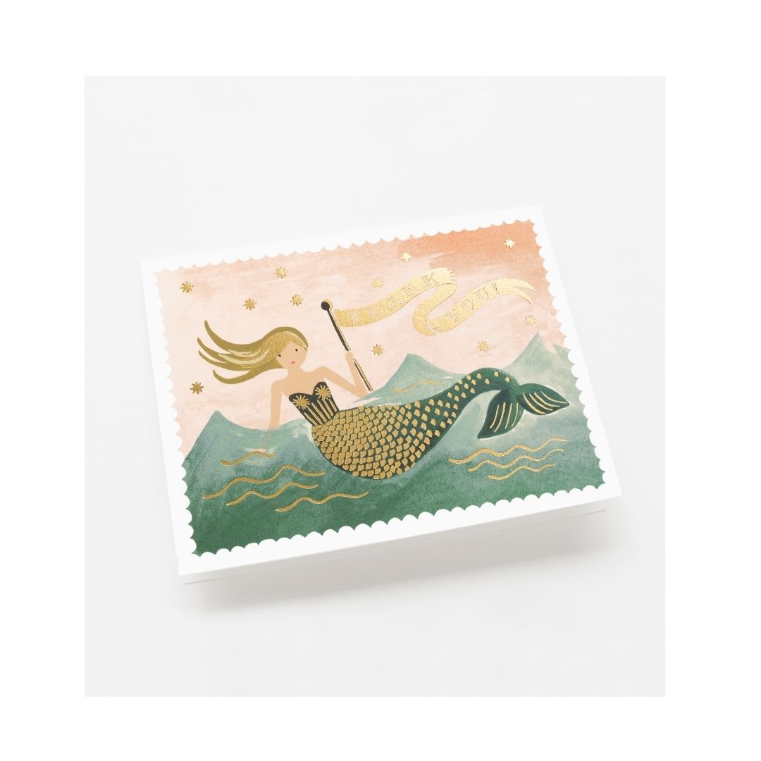 Vintage Mermaid Thank You Card