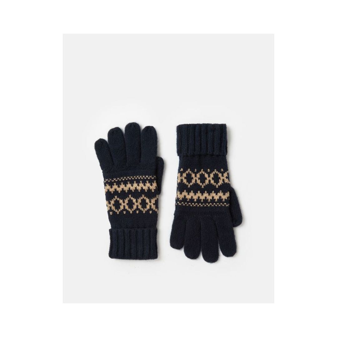 French Navy Fairisle Shetland Glove