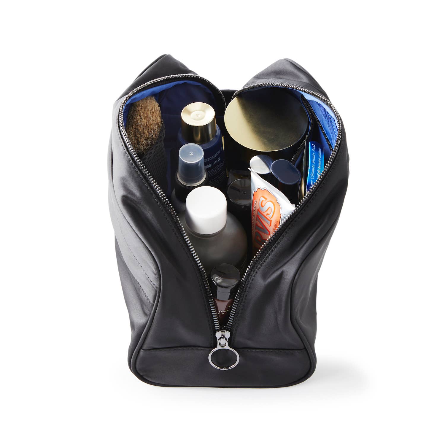 Unisex Dopp Kit- Machine Washable : Black/Cool Blue