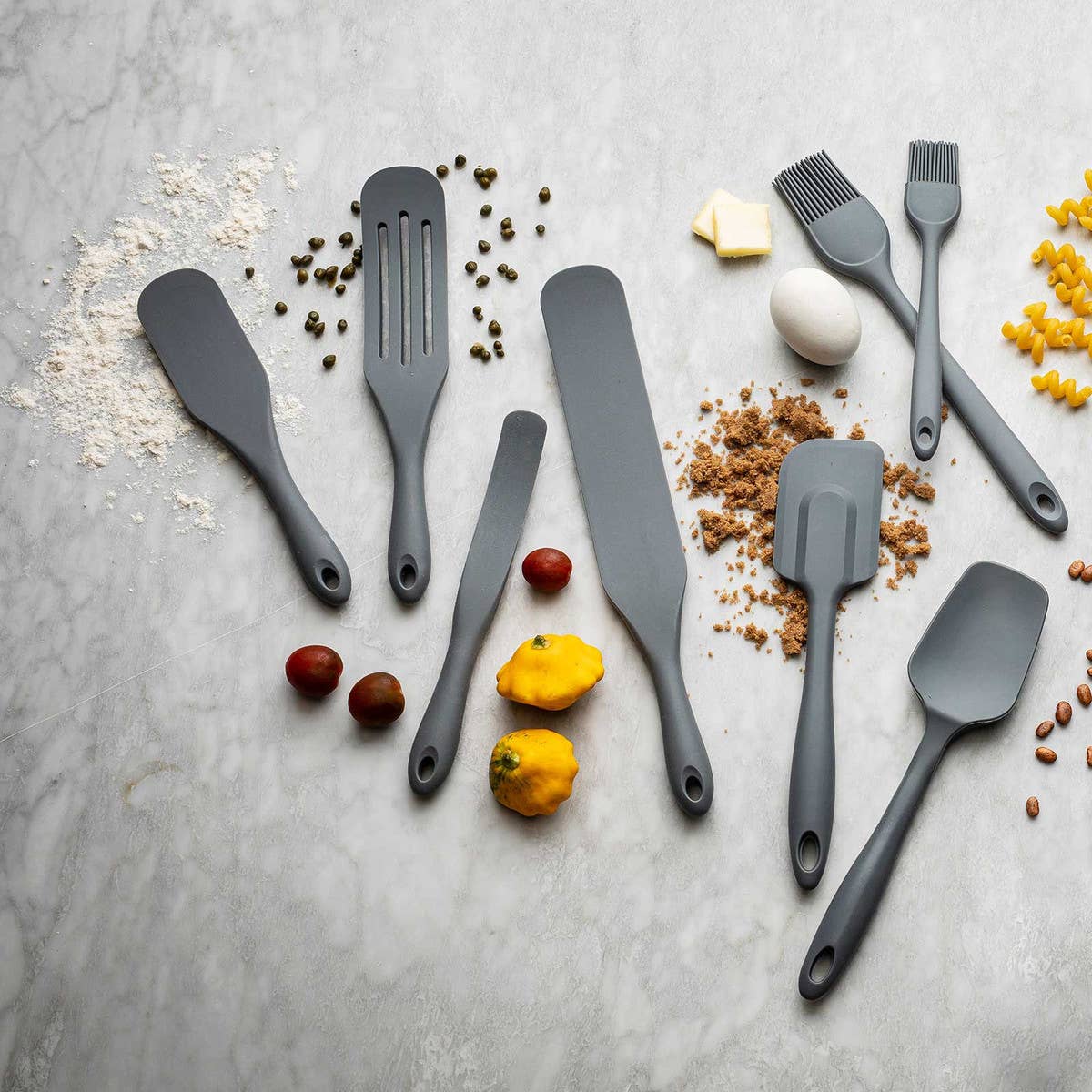 Silicone Spatula Spurtle Gray