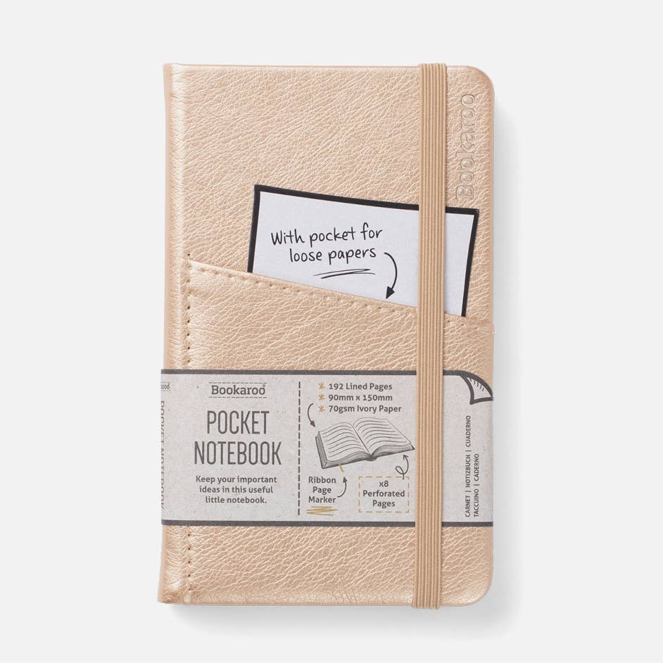 Bookaroo A6 Pocket Notebook: Cream