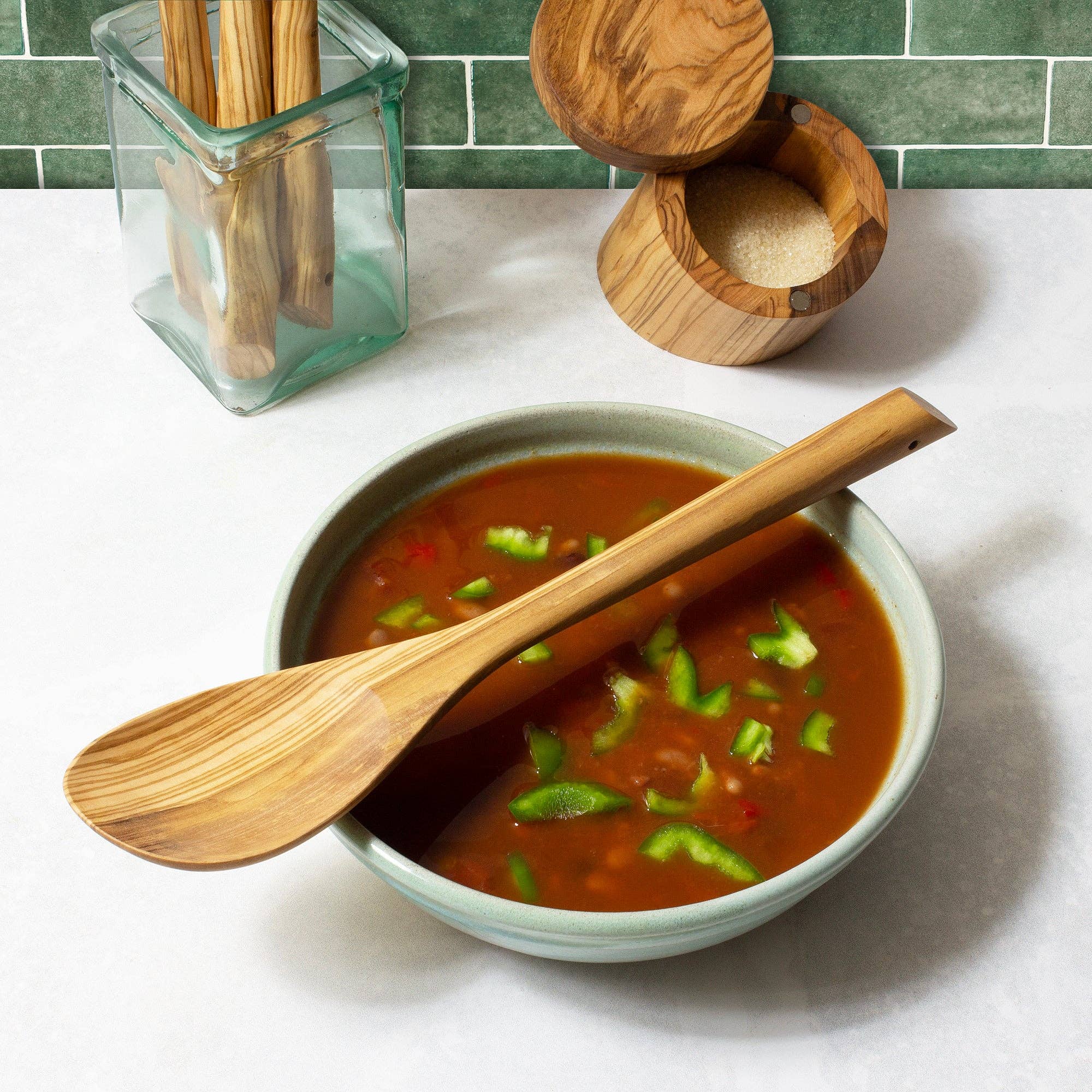 Rock & Branch® Olive Wood Cooking Spoon, Safe for Nonstick