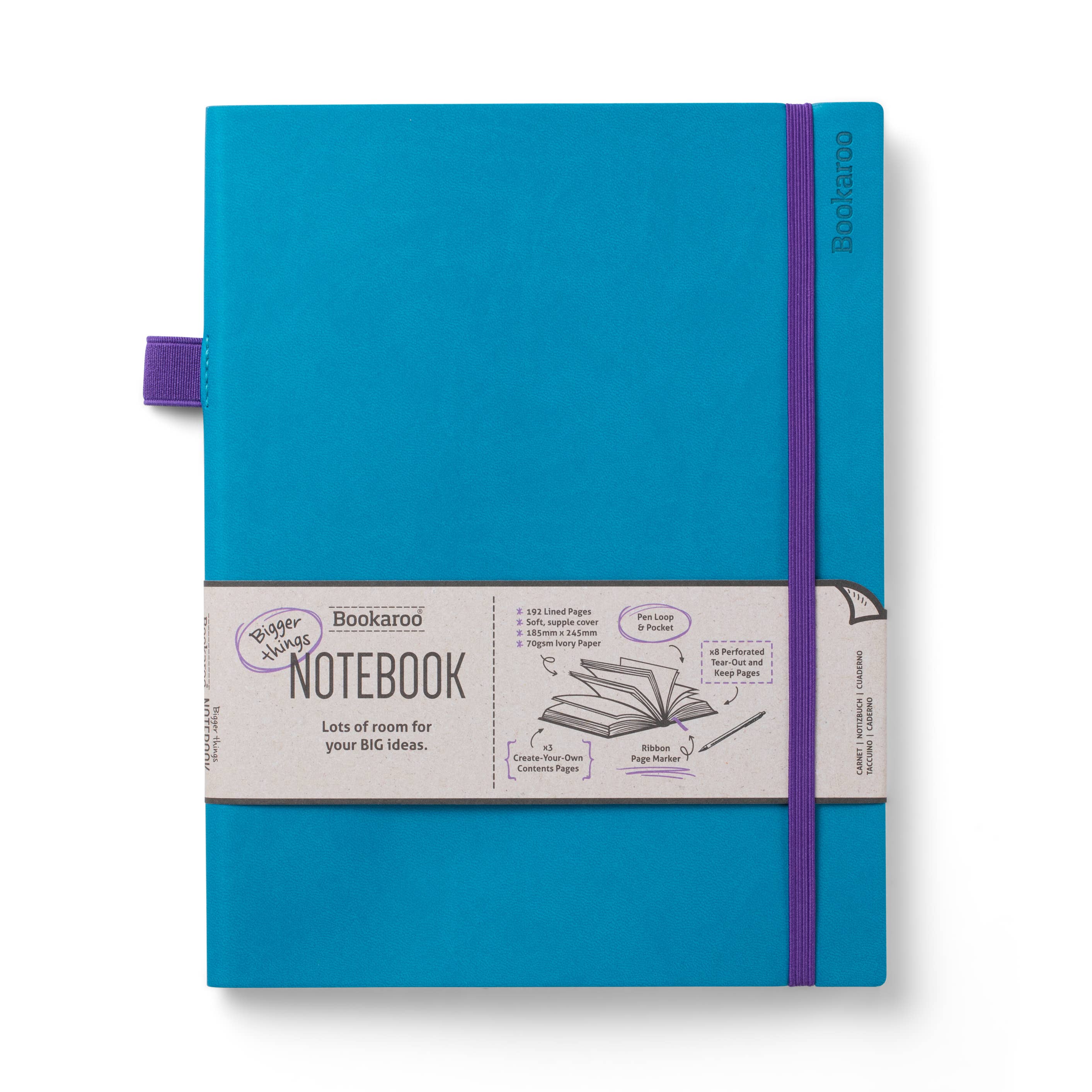 Bookaroo Bigger Things Notebook: Turquoise