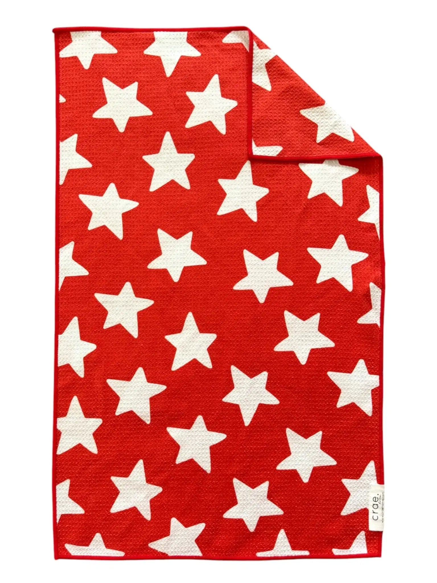 Grand Star: Double-Sided Hand Towel: Red / Hand Towel (17 in x 27 in)