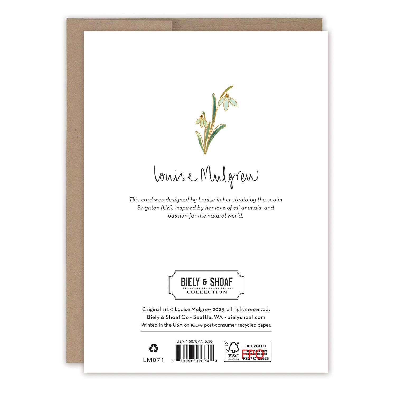 Snowdrops Sympathy Card