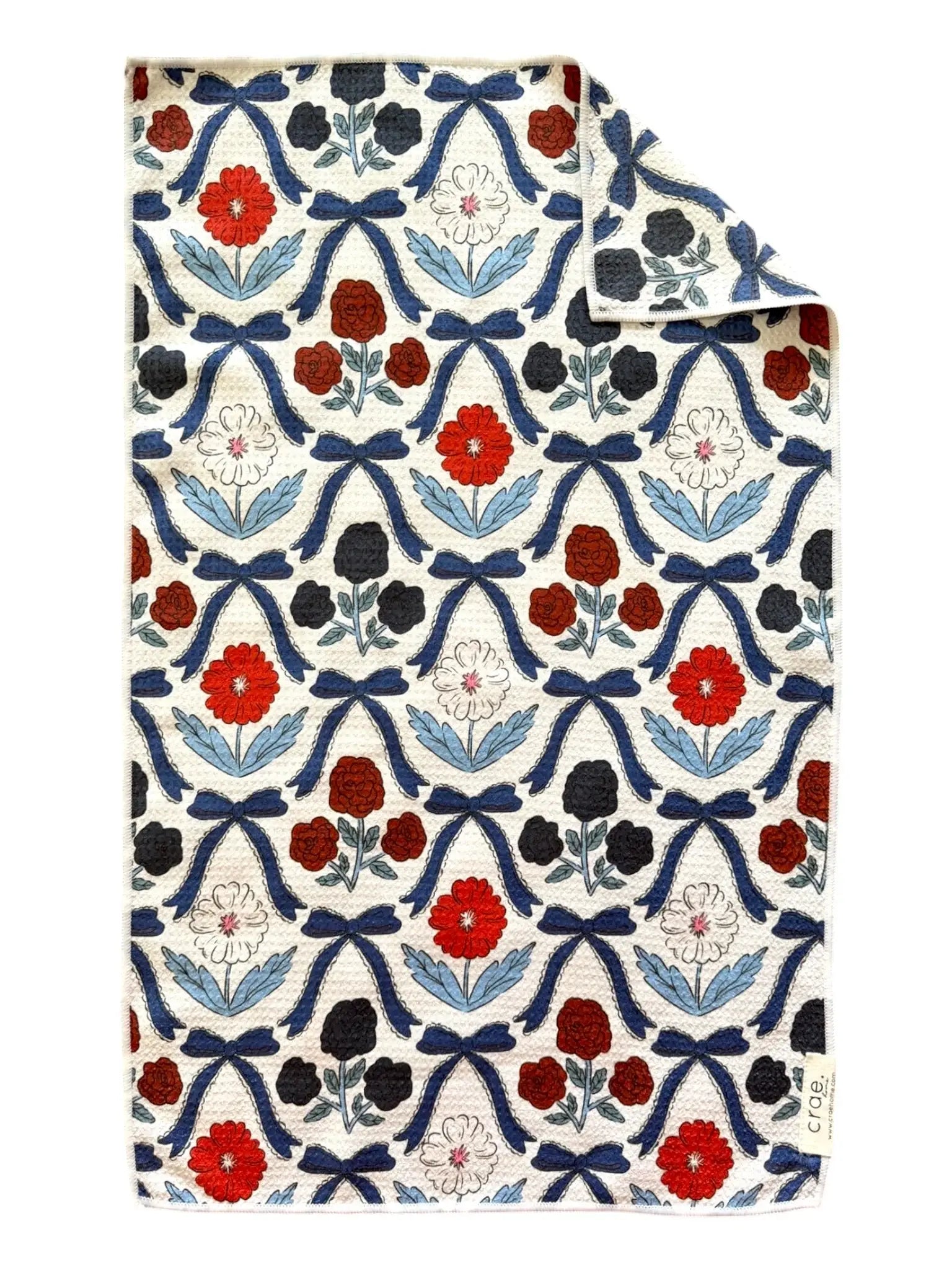 Bluebell Bows: Double-Sided Hand Towel: Blue / Hand Towel (17 in x 27 in)