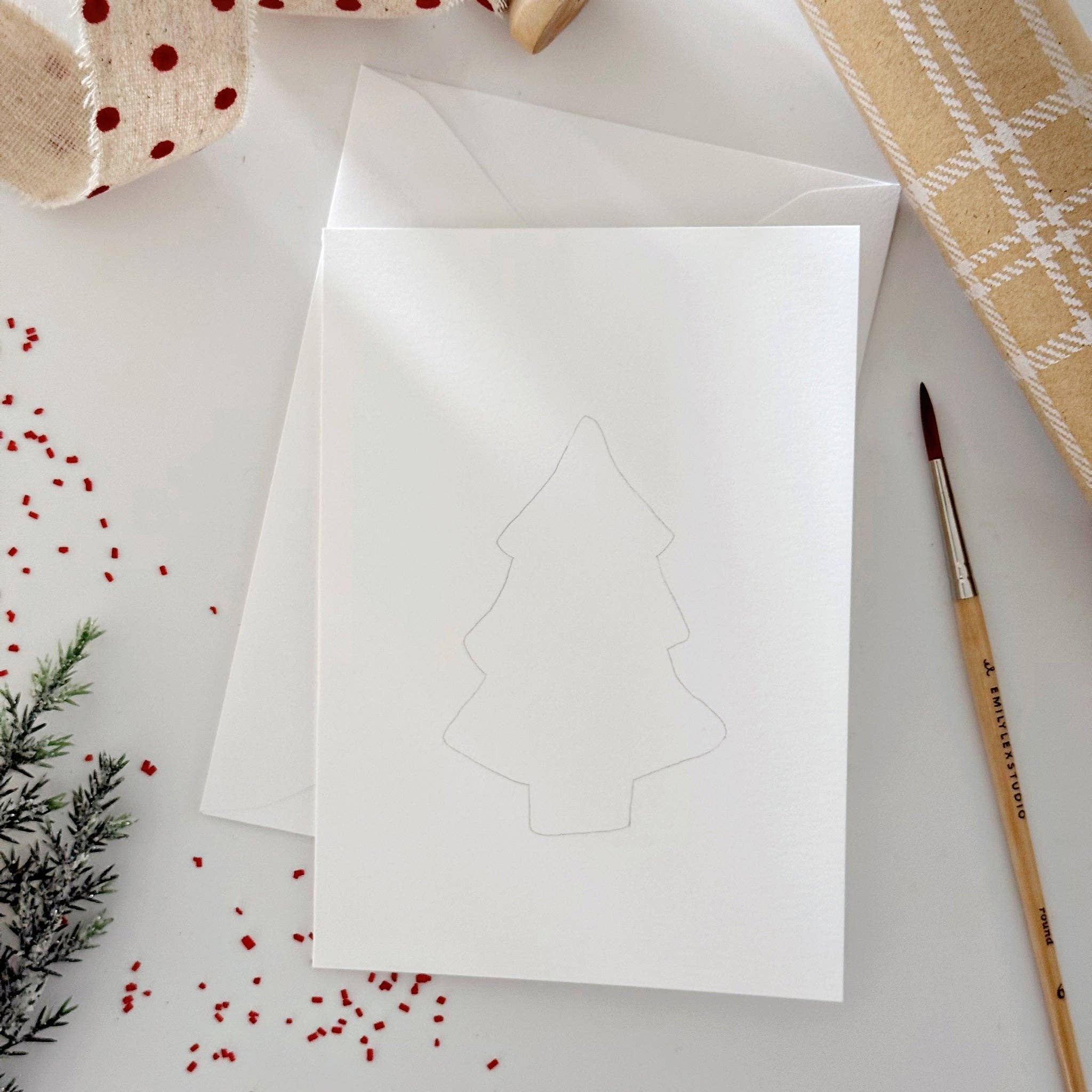 Gingerbread paintable notecards