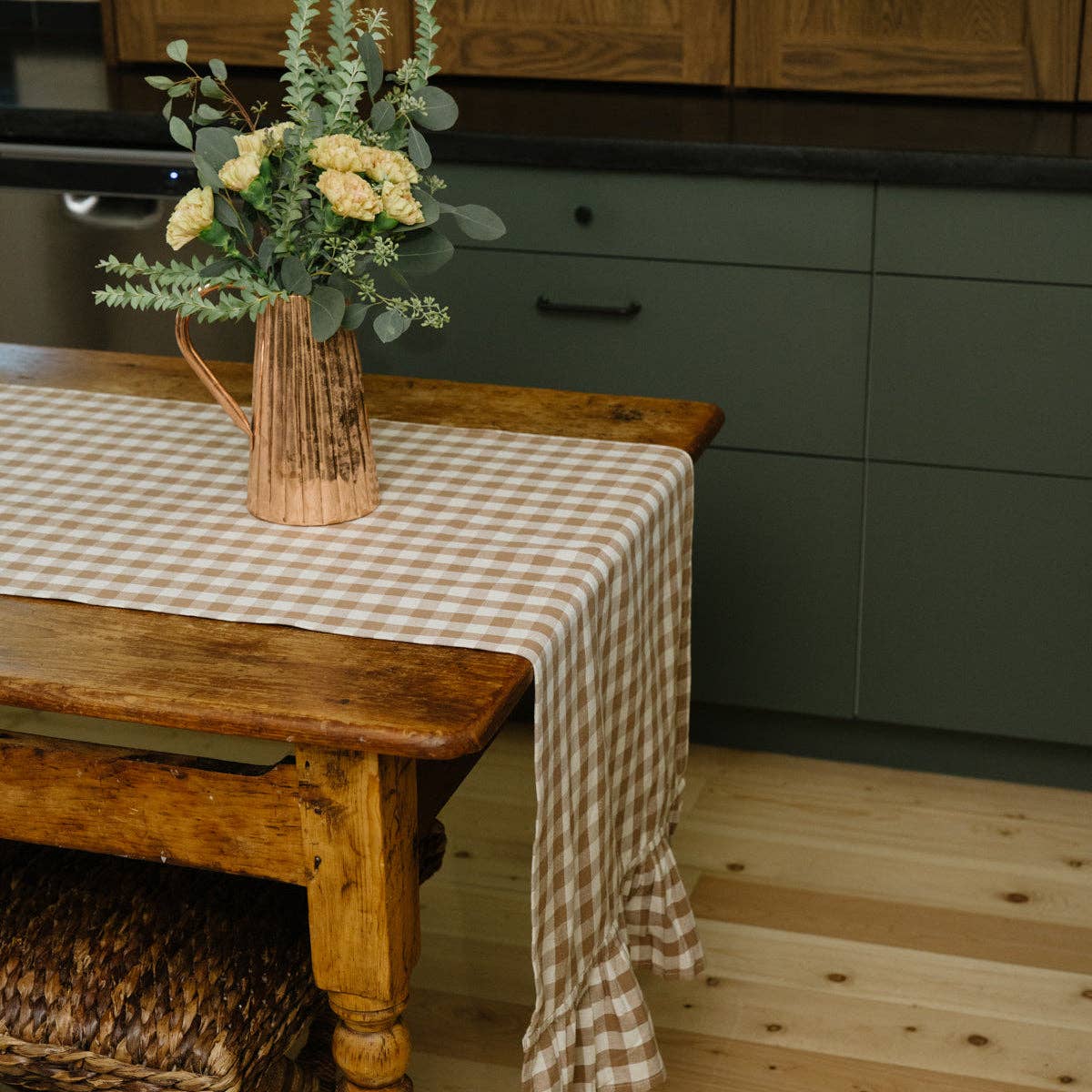 Galley and Fen - Hazelnut Gingham Table Runner