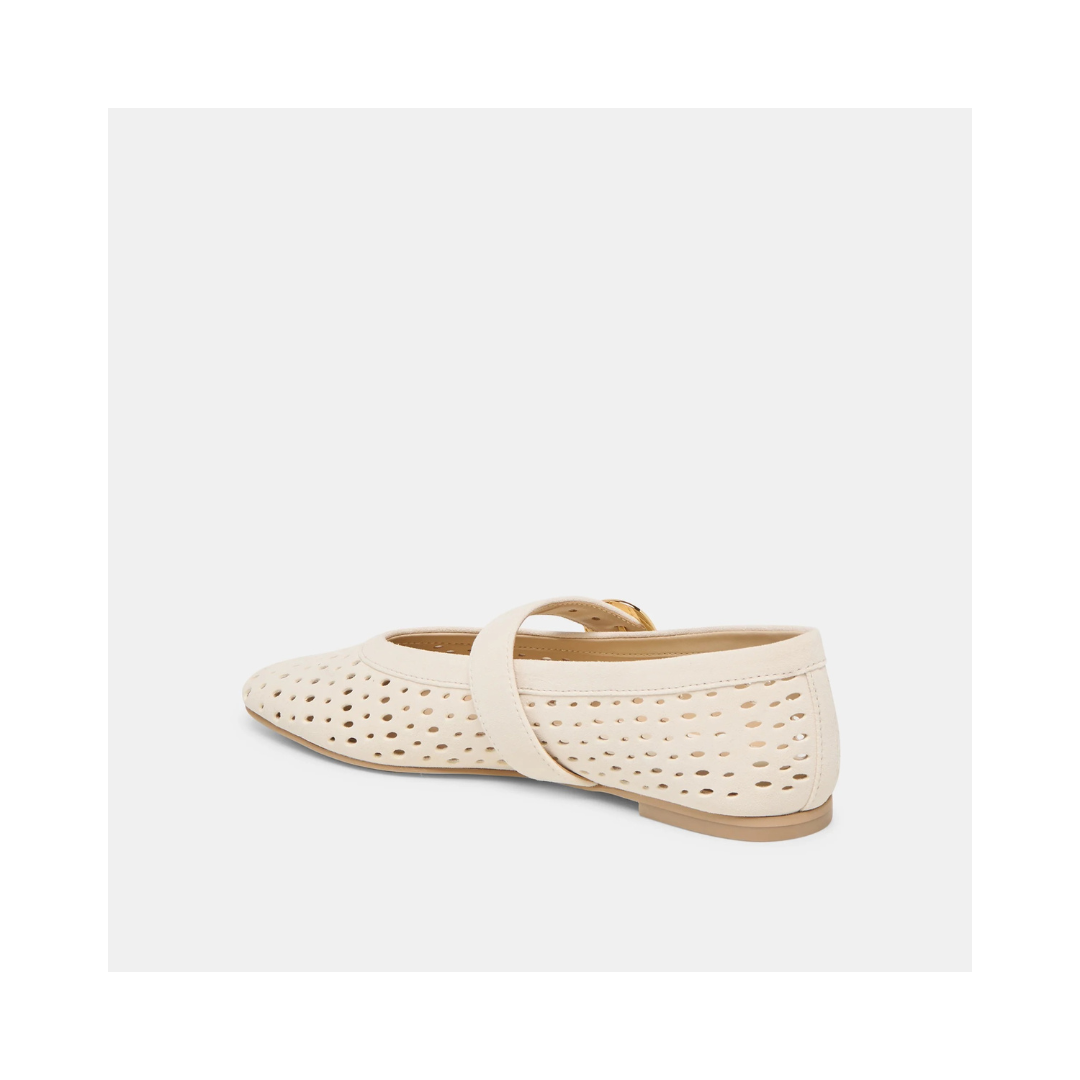 Mikel Creme Perforated Shoe