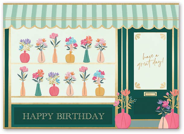 5X7 GREETING CARD Flower Shop