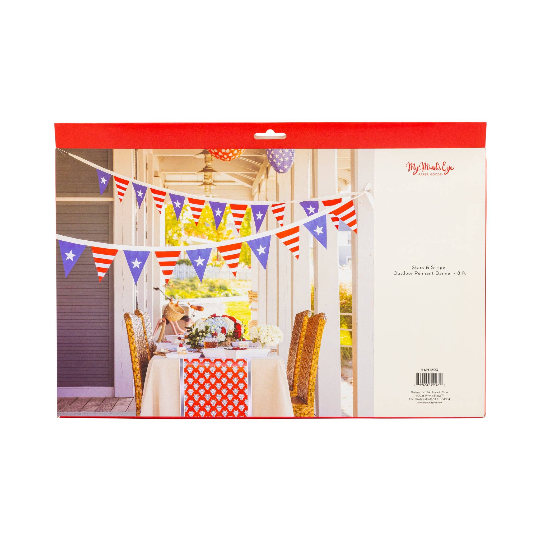 HAM1203 - Stars and Stripes Paper Pennant Banner