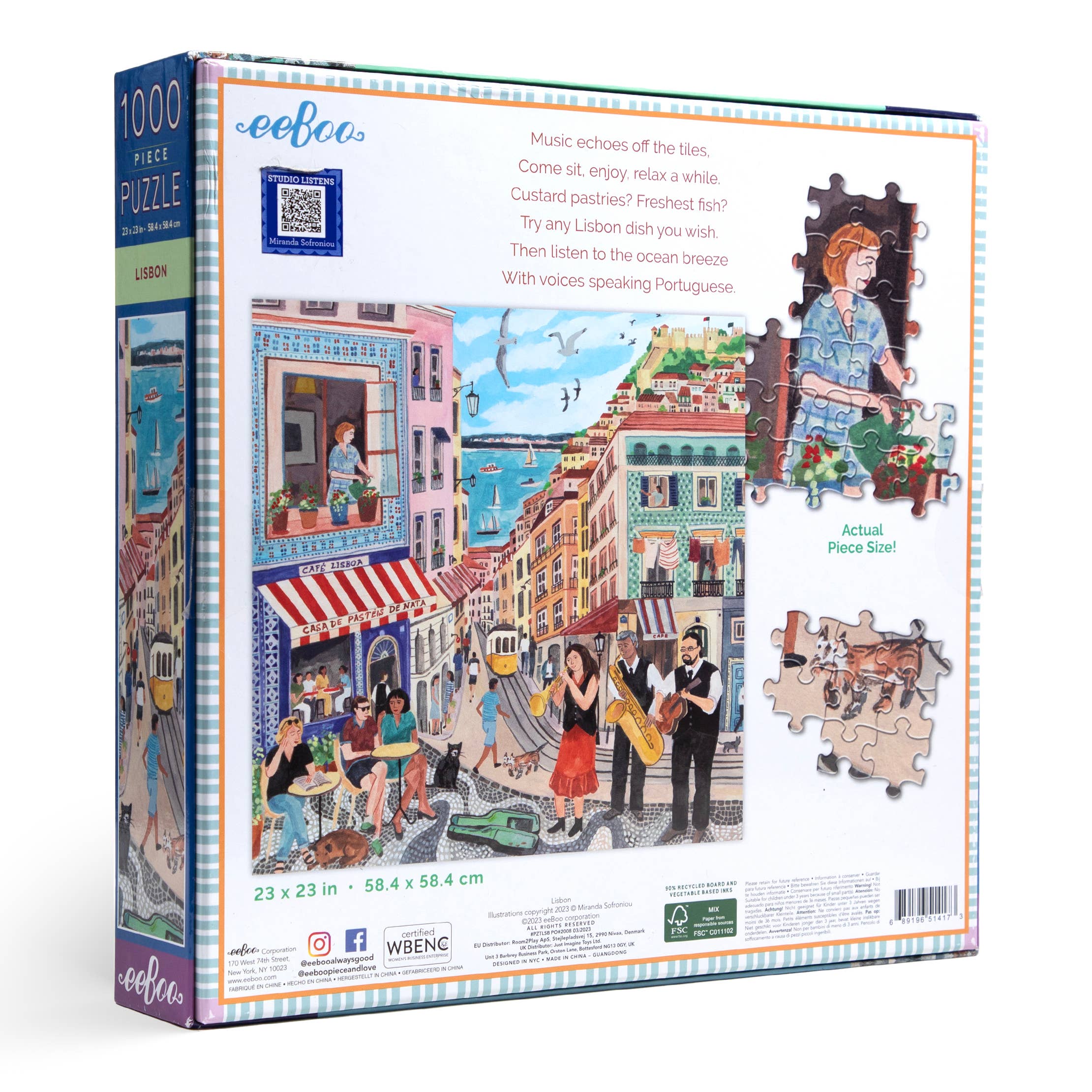 Lisbon 1000 Piece Square Puzzle