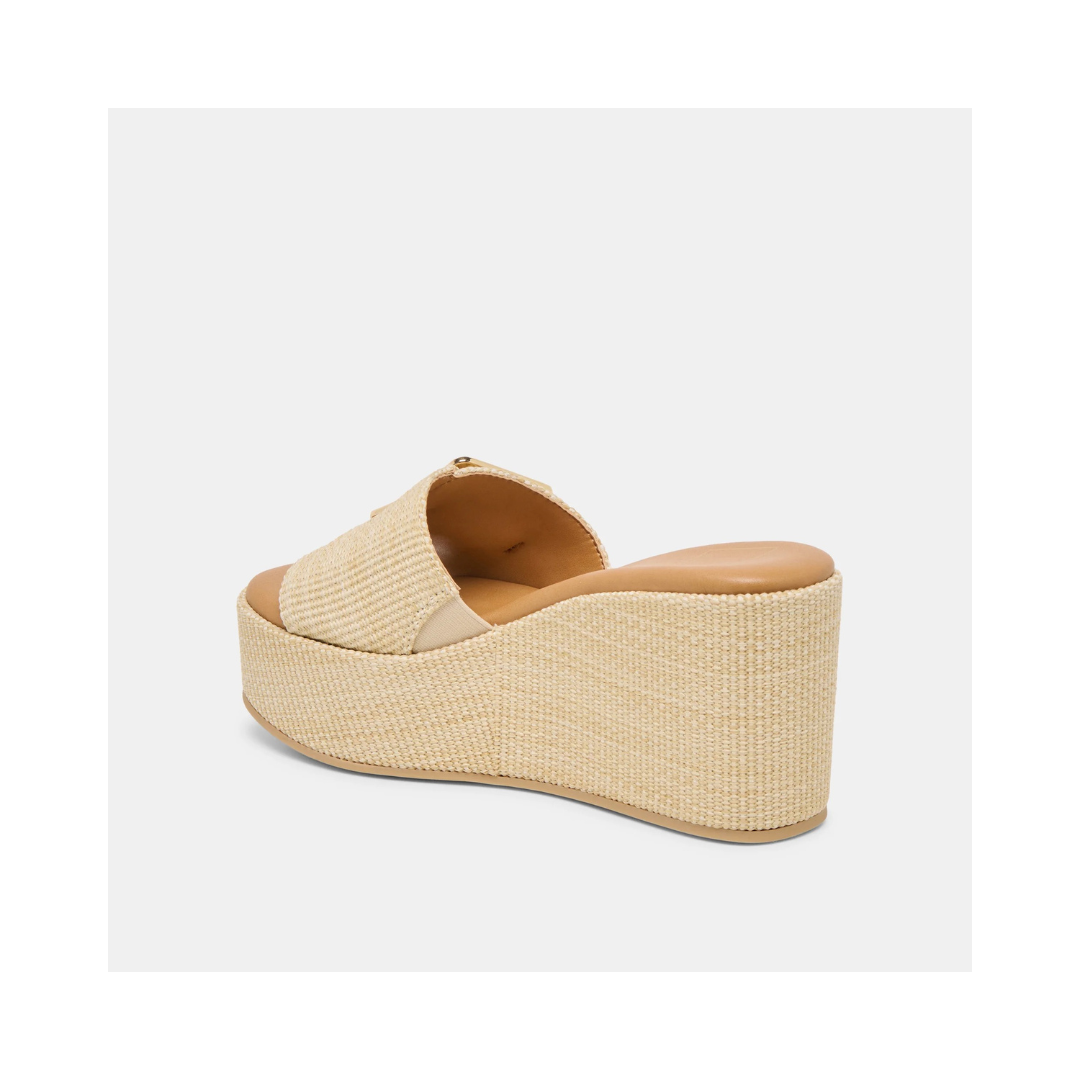 Jillian Natural Raffia Wedge Sandal