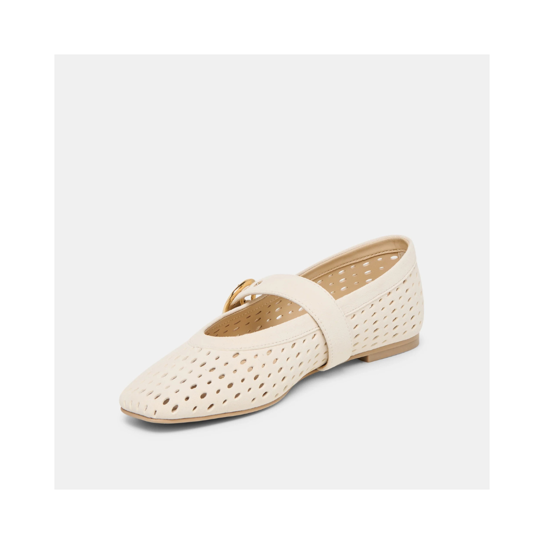 Mikel Creme Perforated Shoe
