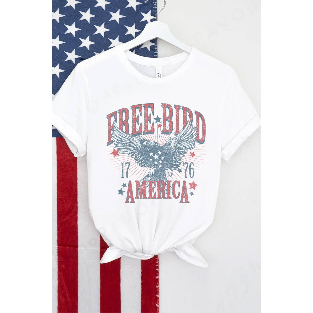 FREE BIRD WASHED GRAPHIC TEE: OATMEAL / S-M-L-XL(1-2-2-1)