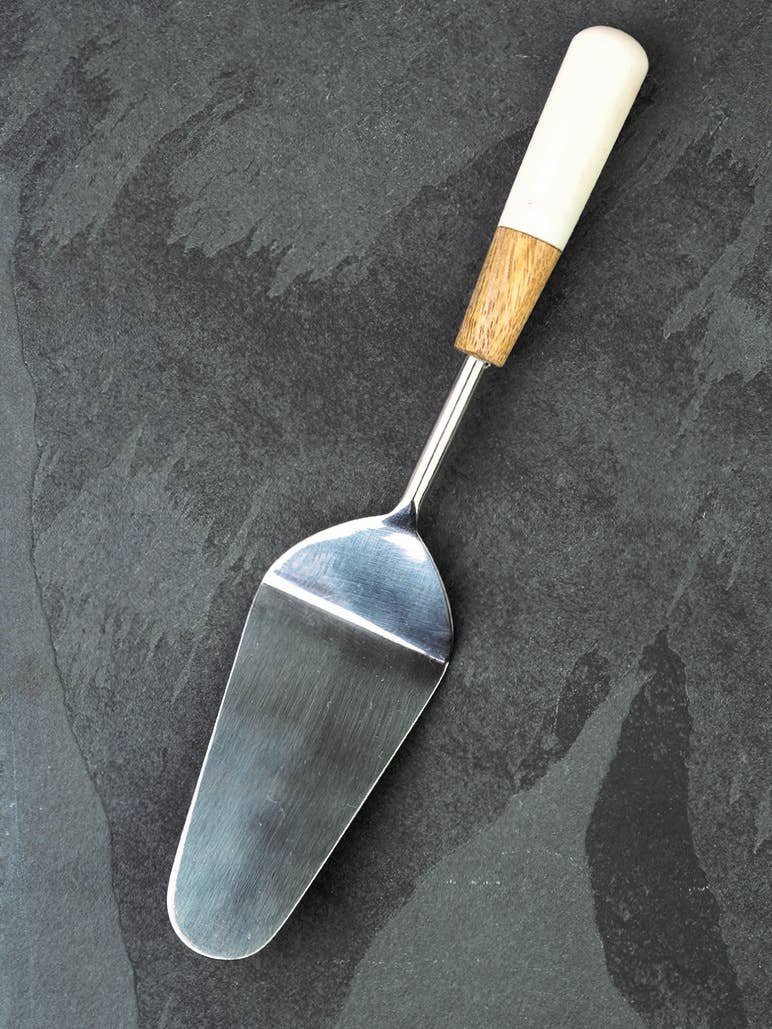 Marble & Wood Pie Server