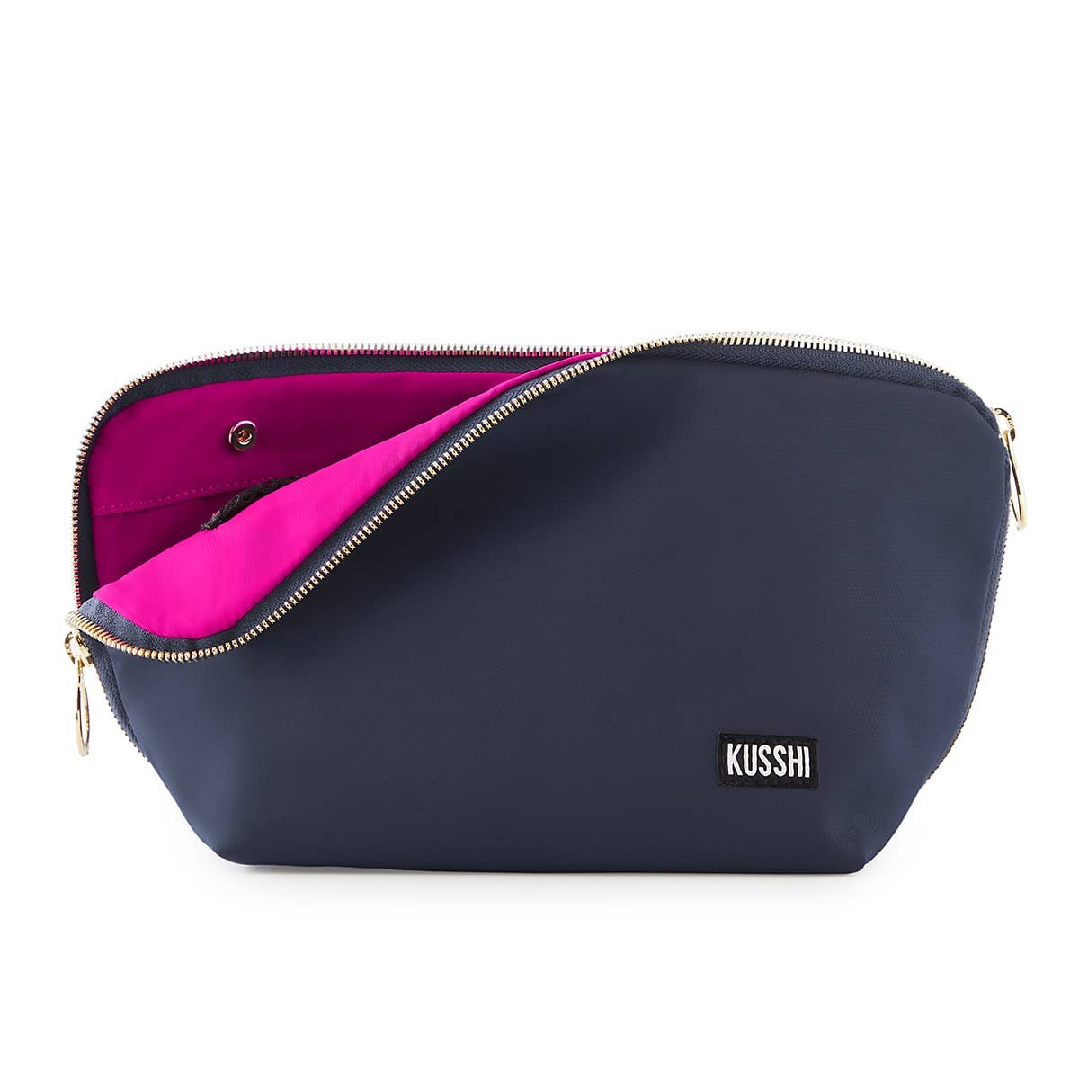 Signature Makeup Bag-Machine Washable Medium Cosmetic Bag: Black/Leopard / Nylon / Signature Makeup Bag