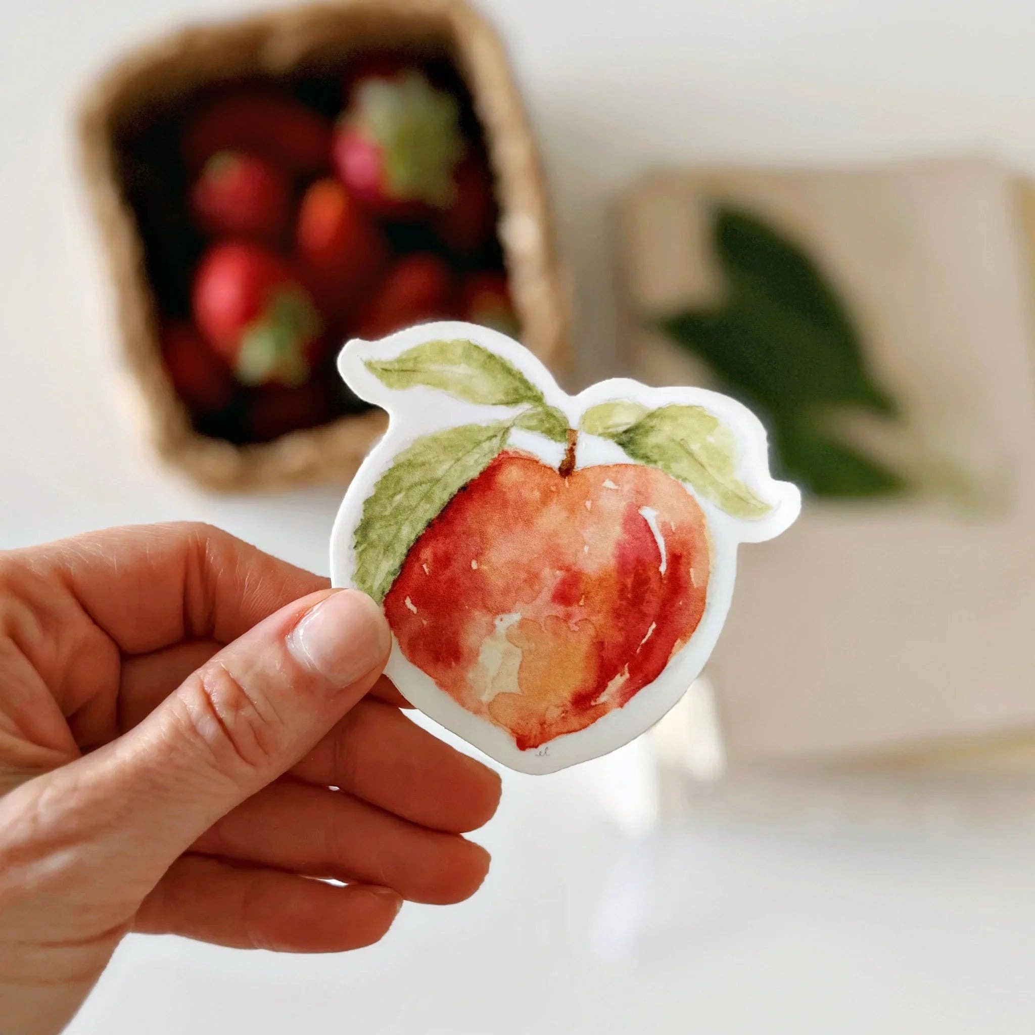 Peach sticker