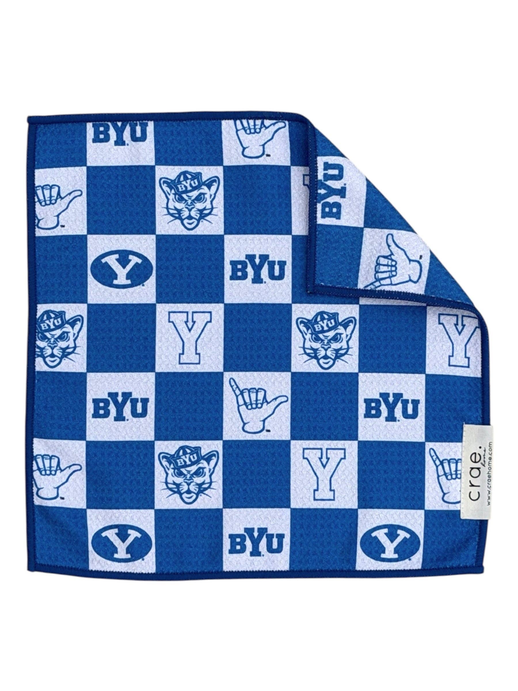 Bleeding Blue: Double-Sided Washcloth: White/Blue / Washcloth (12x12 in)