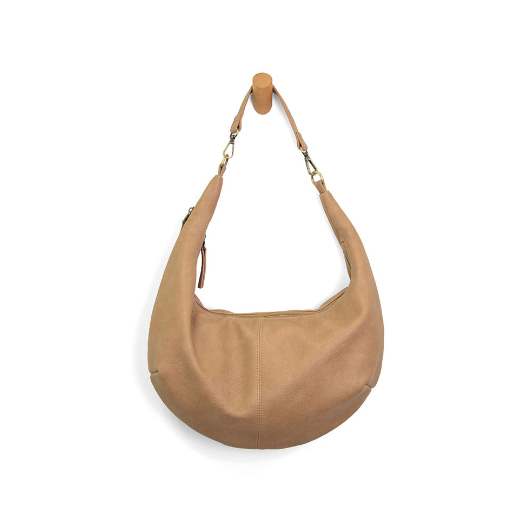Camel Rhea Slouchy Shoulder Bag