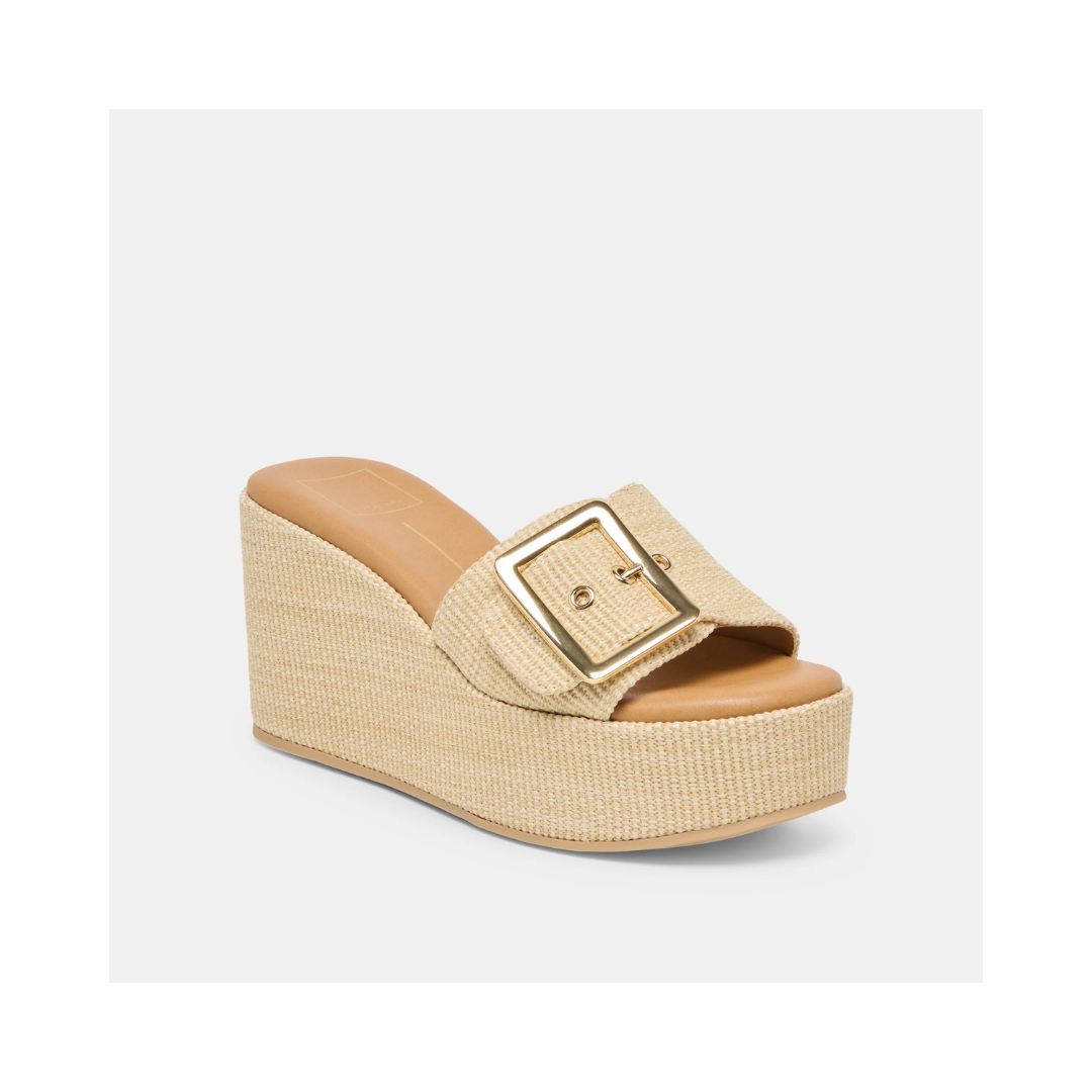 Jillian Natural Raffia Wedge Sandal