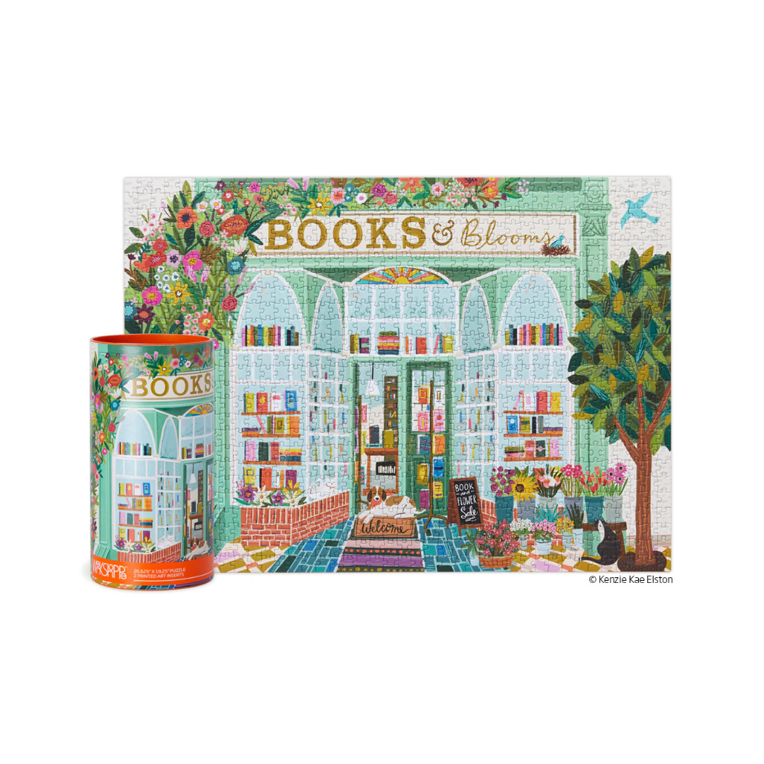 Books & Blooms 1000 Piece Puzzle