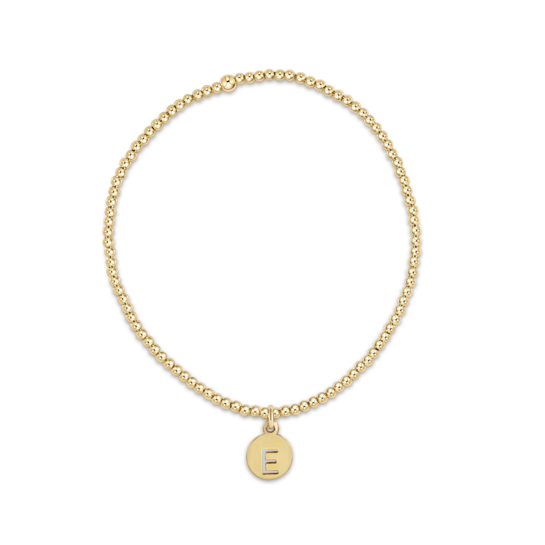Gold Respect "B Disc" Classic Bracelet, 2mm
