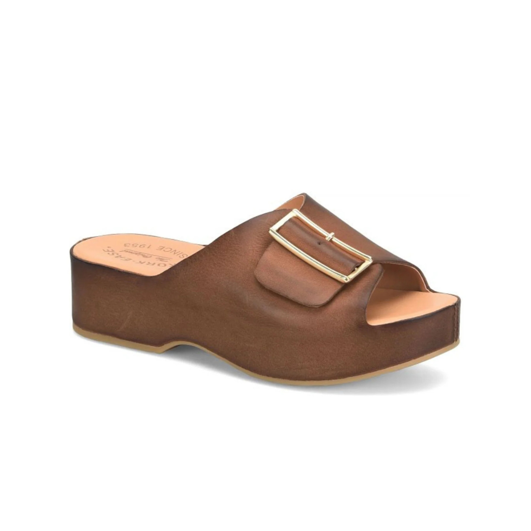 Brown York Platform Slide Sandal