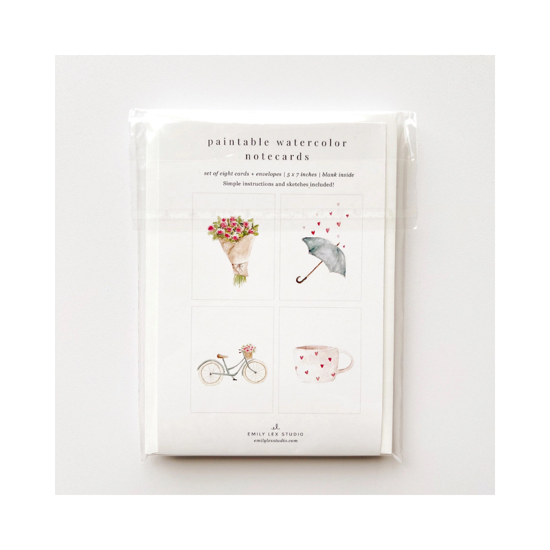 Love Sweet Love Paintable Notecard