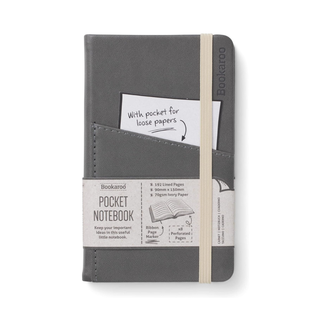 Bookaroo Charcoal Pocket Notebook Journal