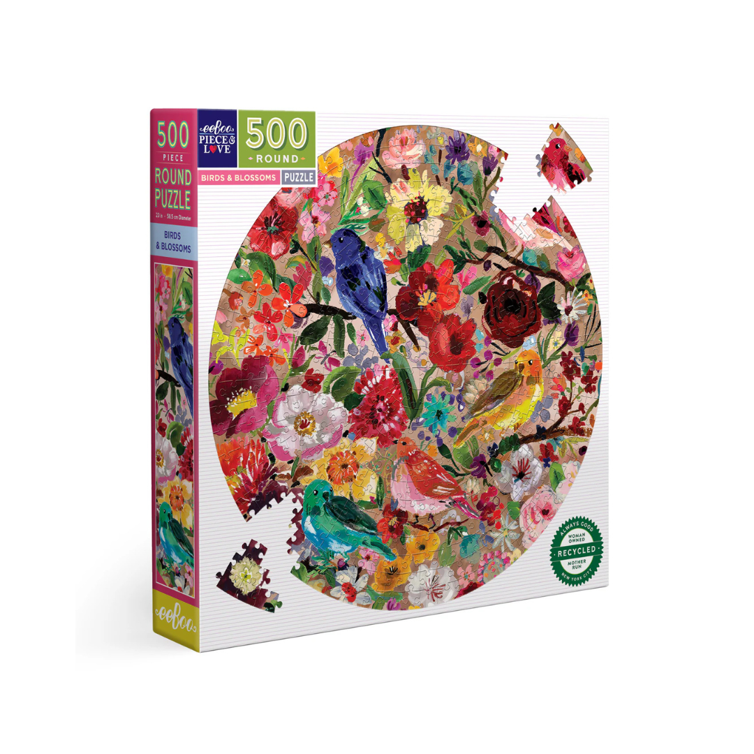 Birds & Blossoms 500pc Round Puzzle