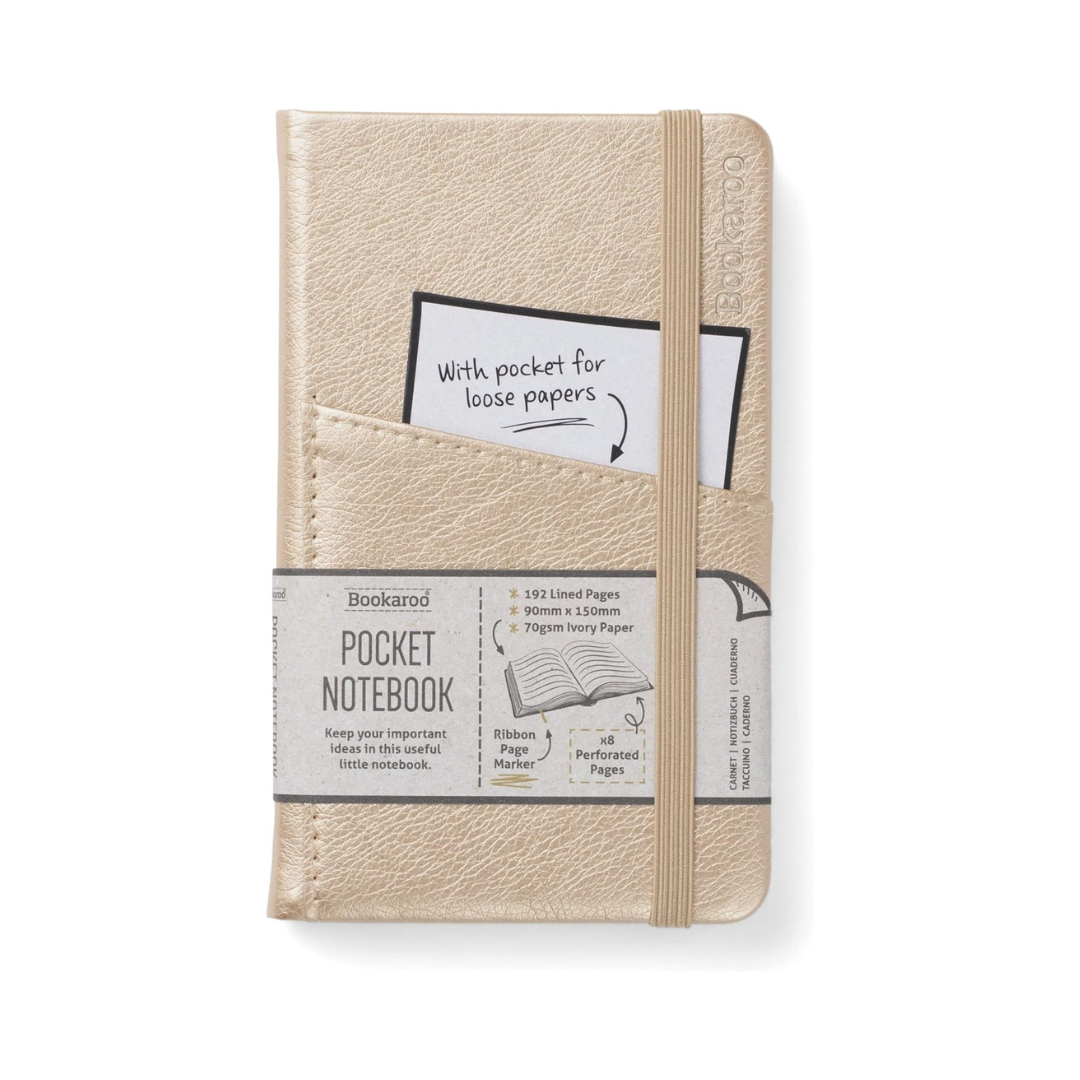 Bookaroo Gold Pocket Notebook Journal