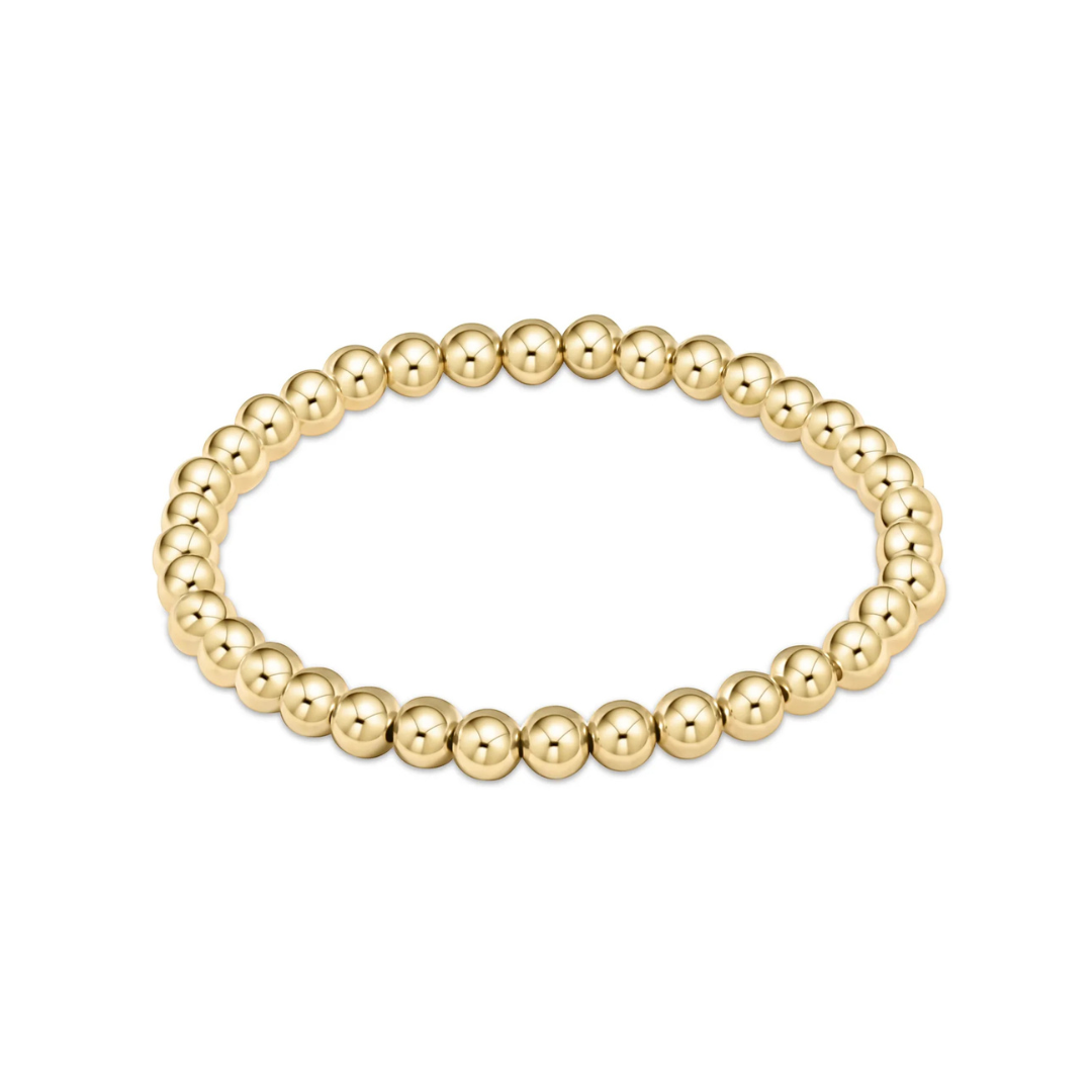 Gold Classic 5mm Bead Bracelet, extends