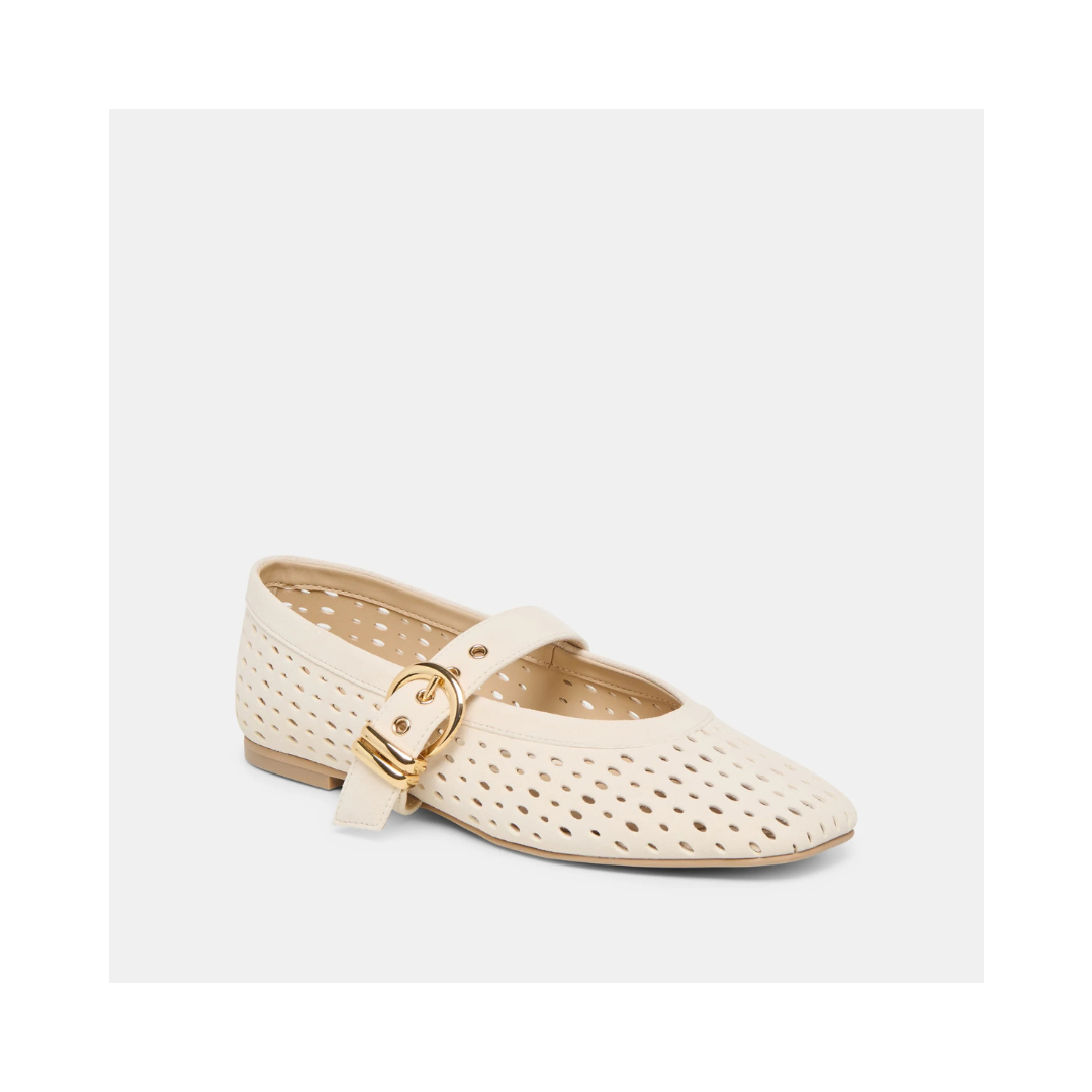 Mikel Creme Perforated Shoe