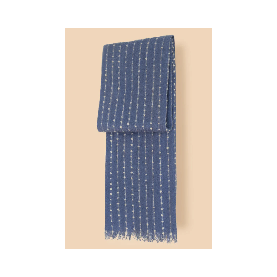 Denim Dotted Dakota Cosy Scarf DAK2