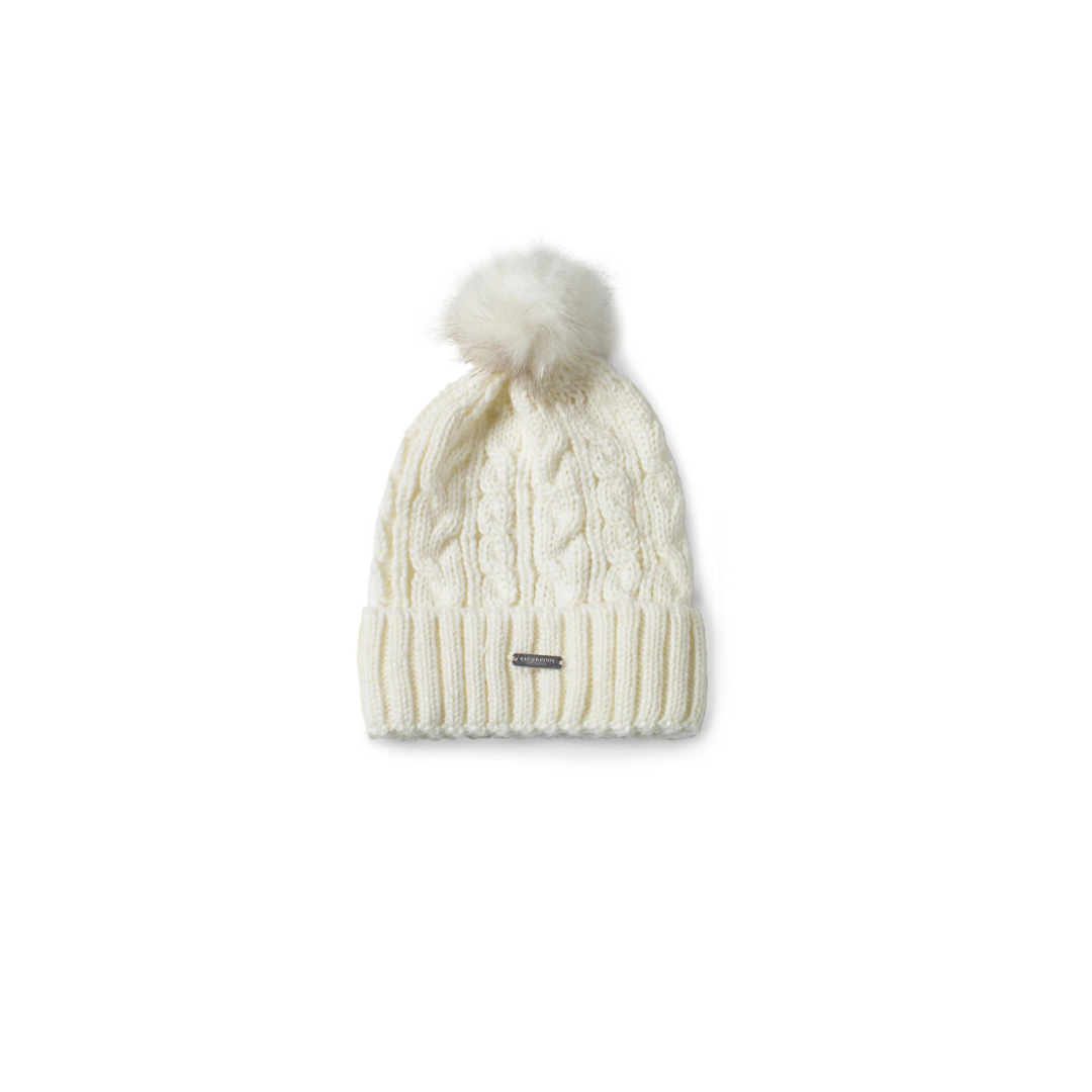 Snow White Beanie with Pom Pom