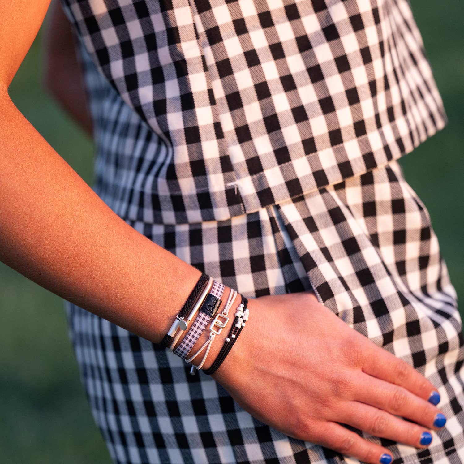 "Unity" Interlocking Charm Hair Tie Bracelet: Medium