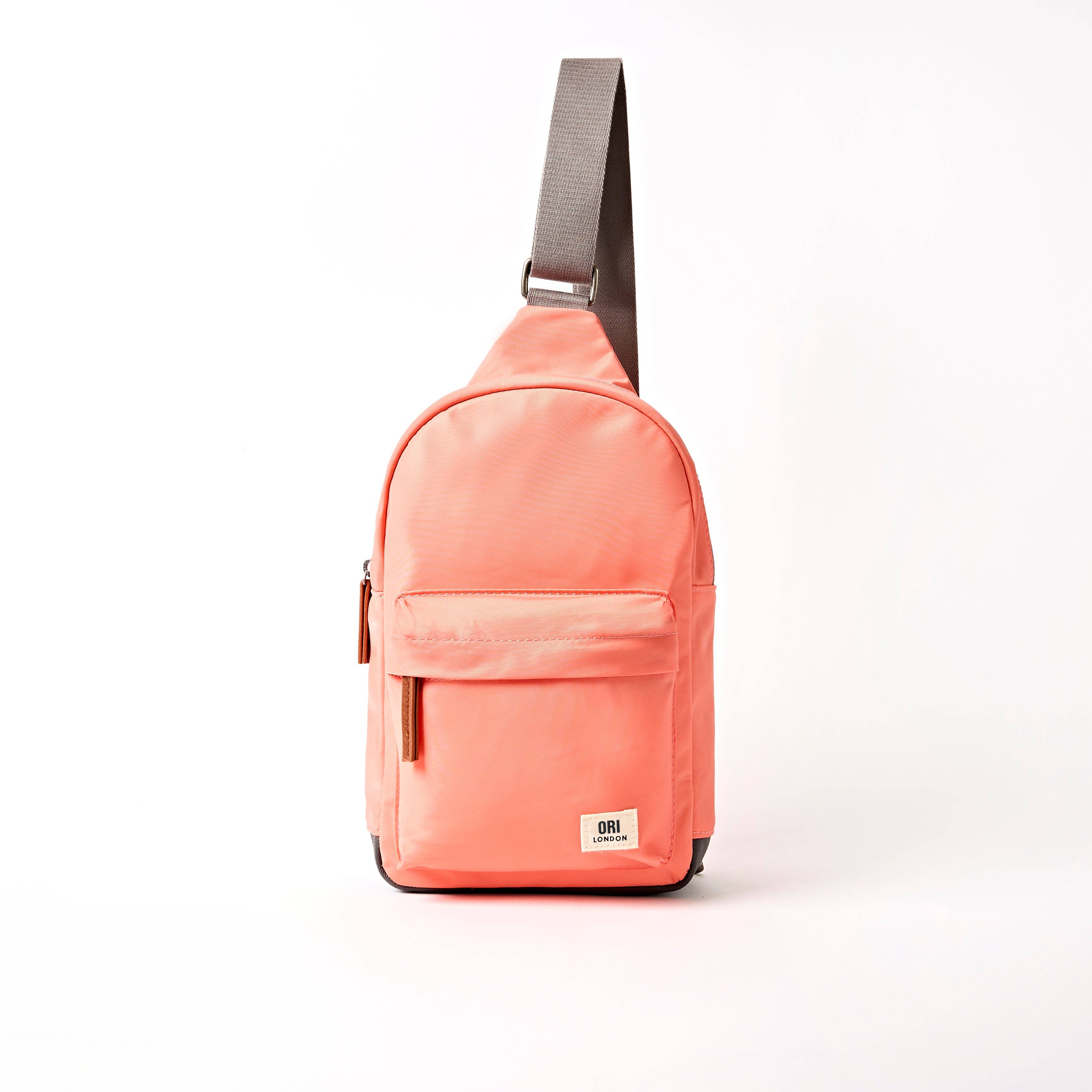 Willesden Sling Bag in Sugar Coral Nylon: Large