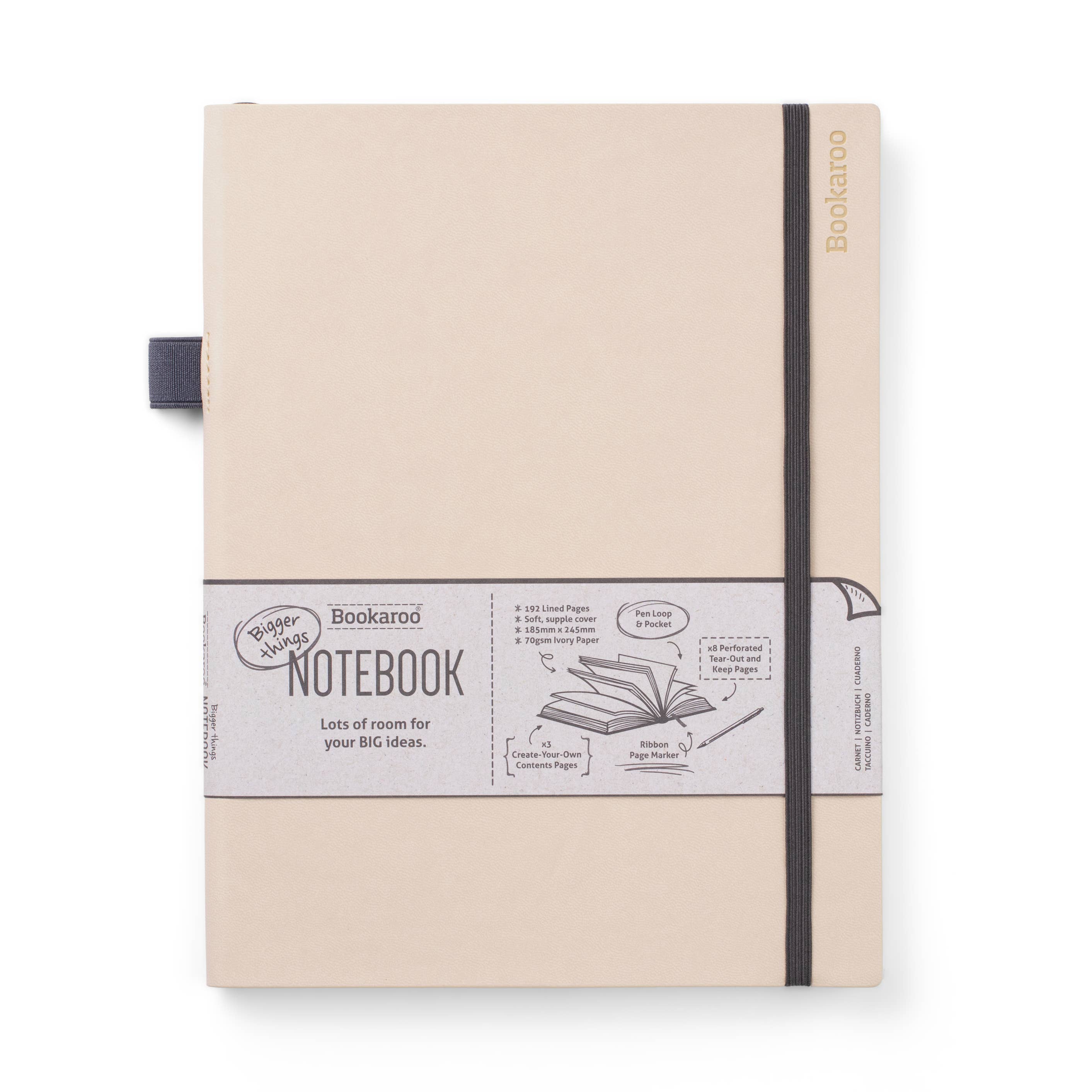 Bookaroo Bigger Things Notebook: Navy