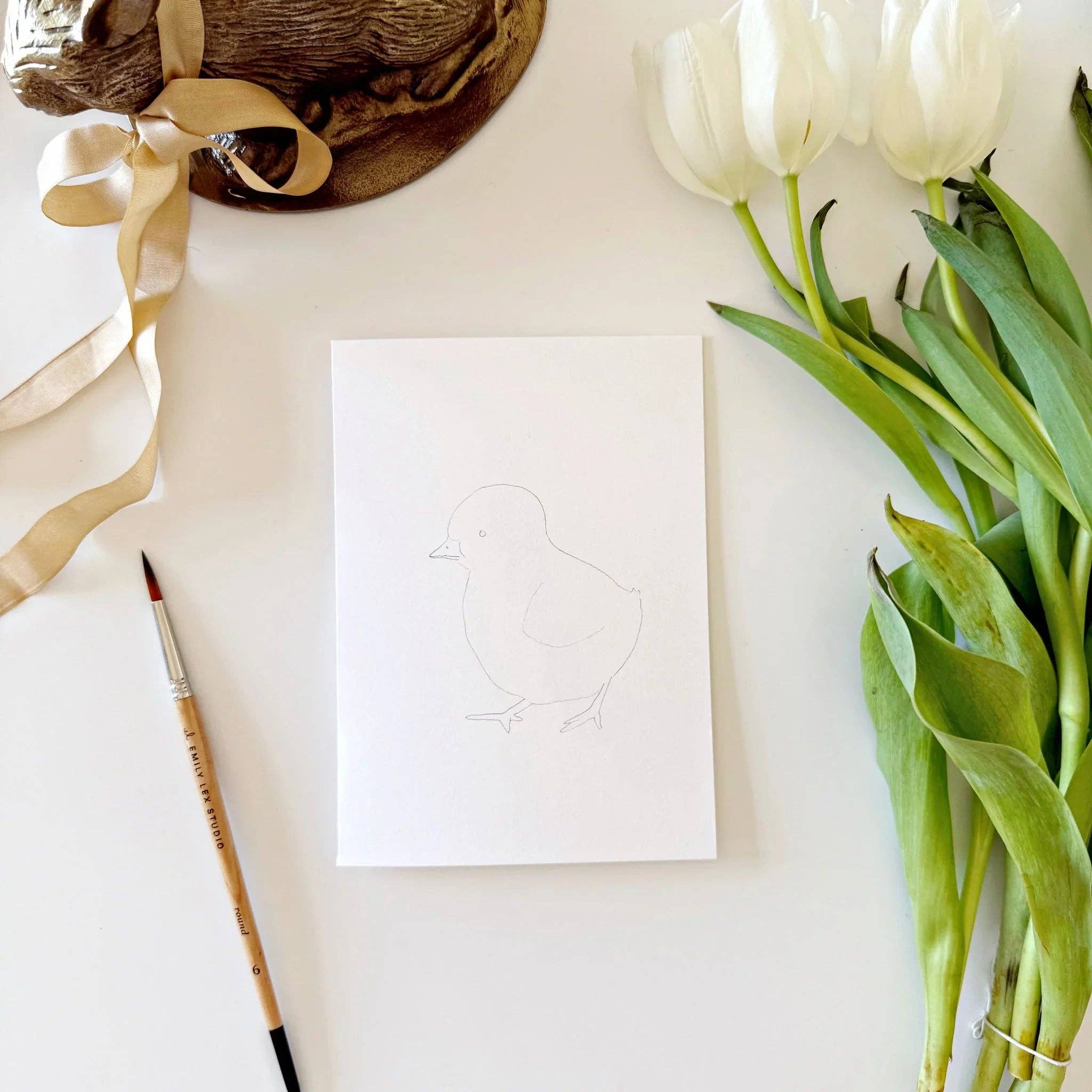 Easter paintable watercolor notecard set