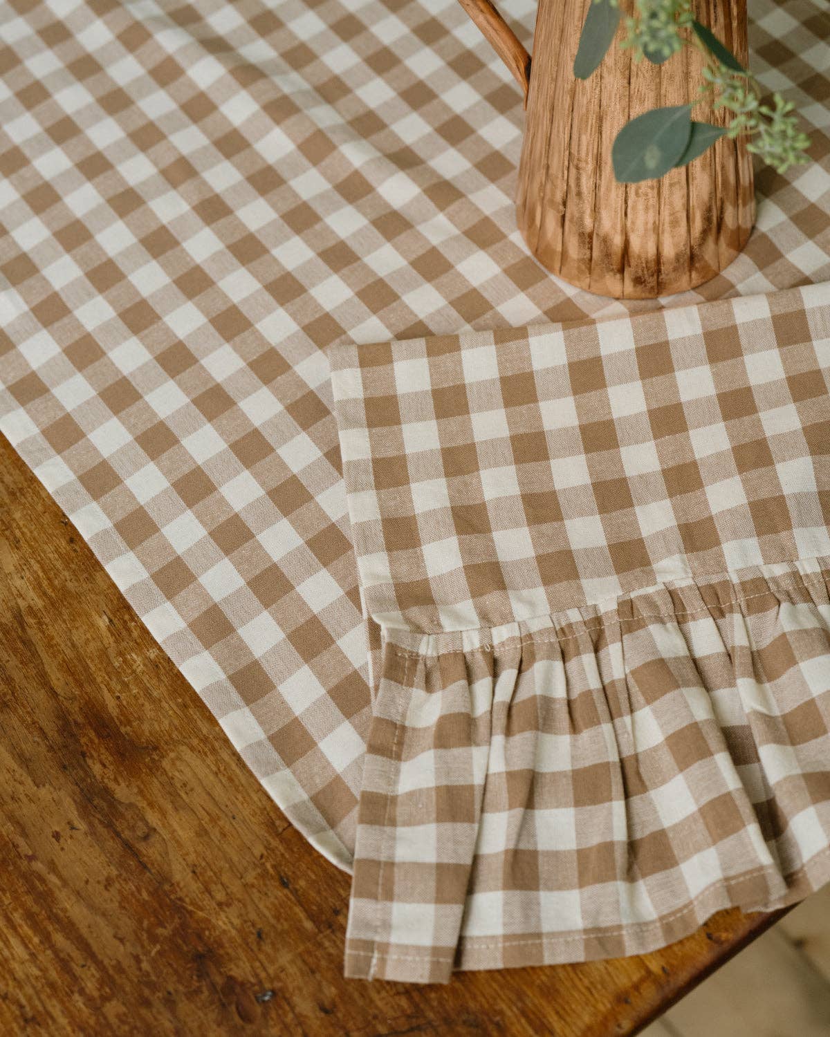 Galley and Fen - Hazelnut Gingham Table Runner