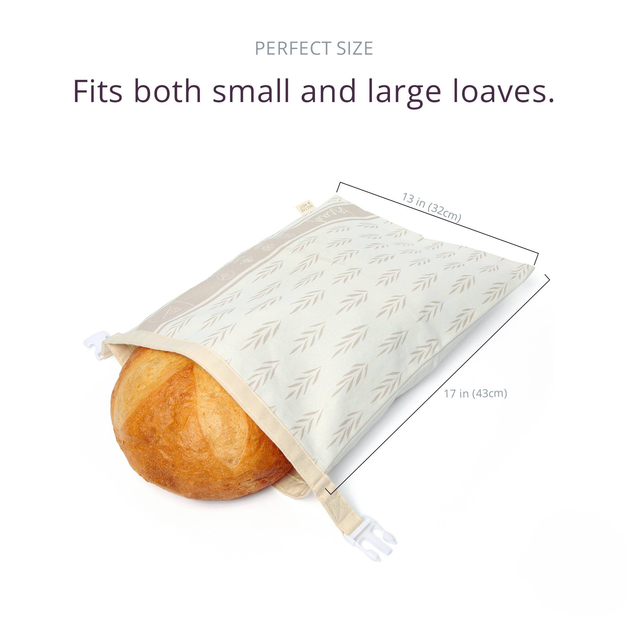 Reusable Beeswax Bread Bags for Homemade Bread - 2 Pack