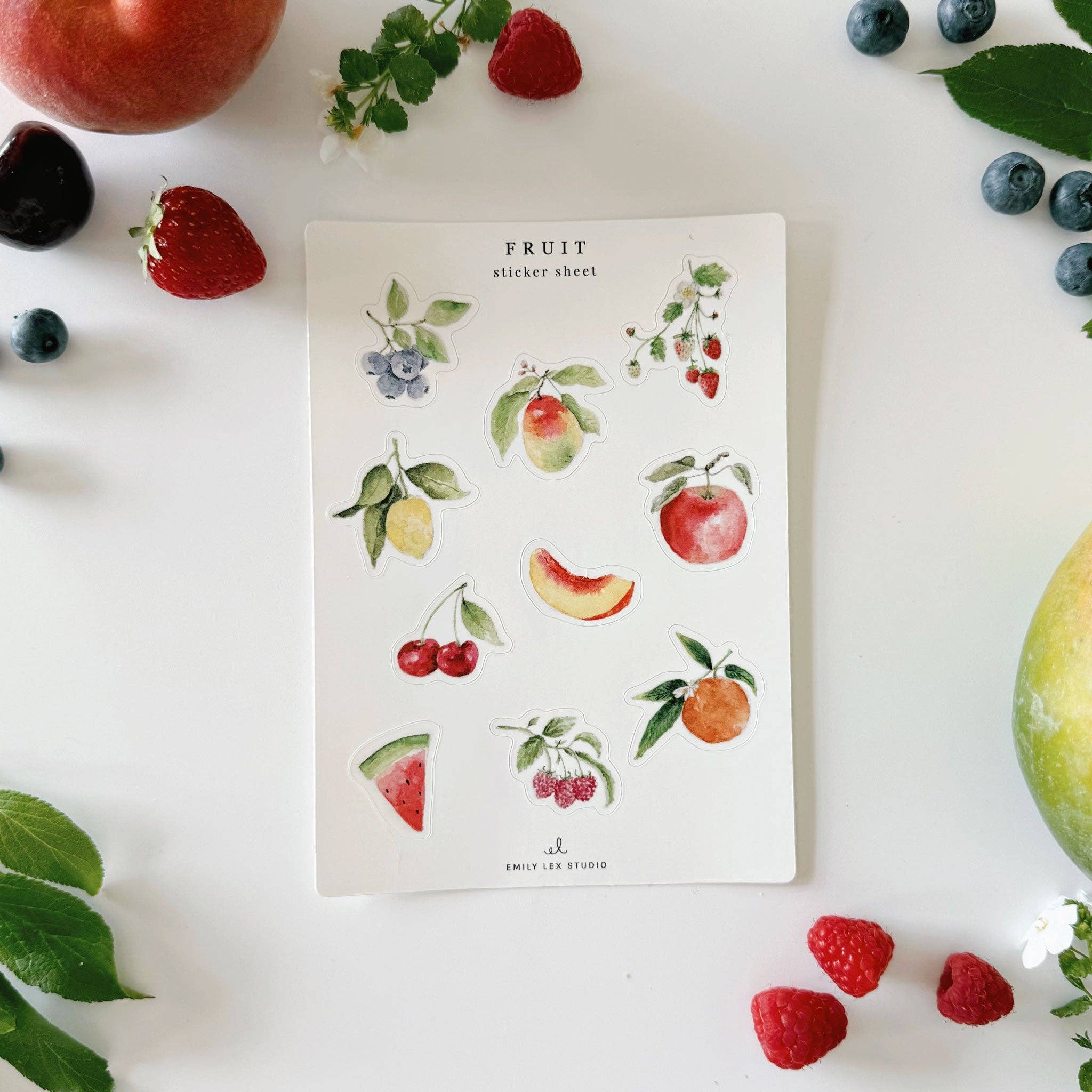Fruit sticker sheets