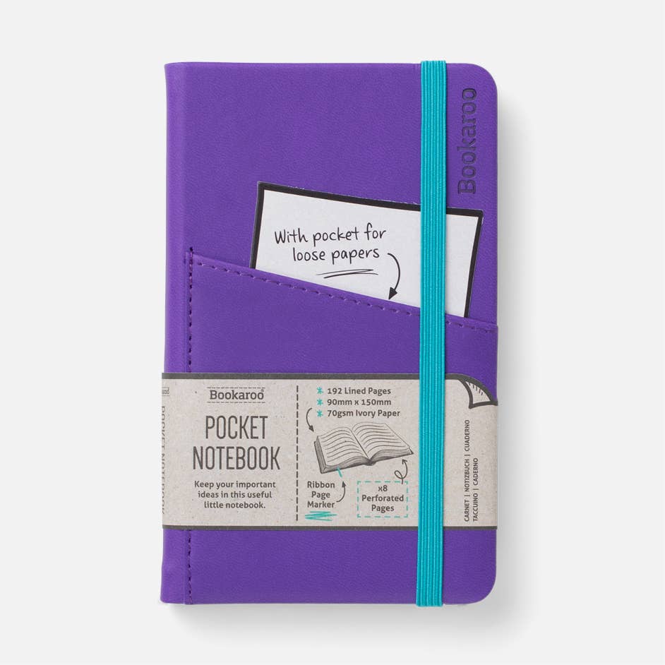 Bookaroo A6 Pocket Notebook: Aubergine