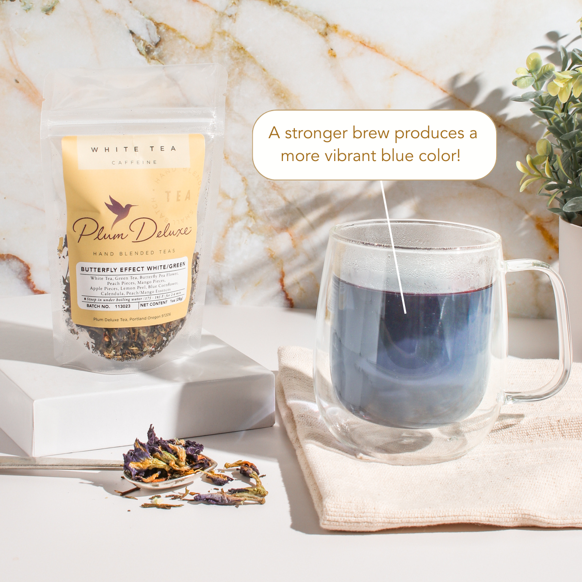 Butterfly Effect Green/White Loose Leaf Tea (Mango/Peach): 1 oz