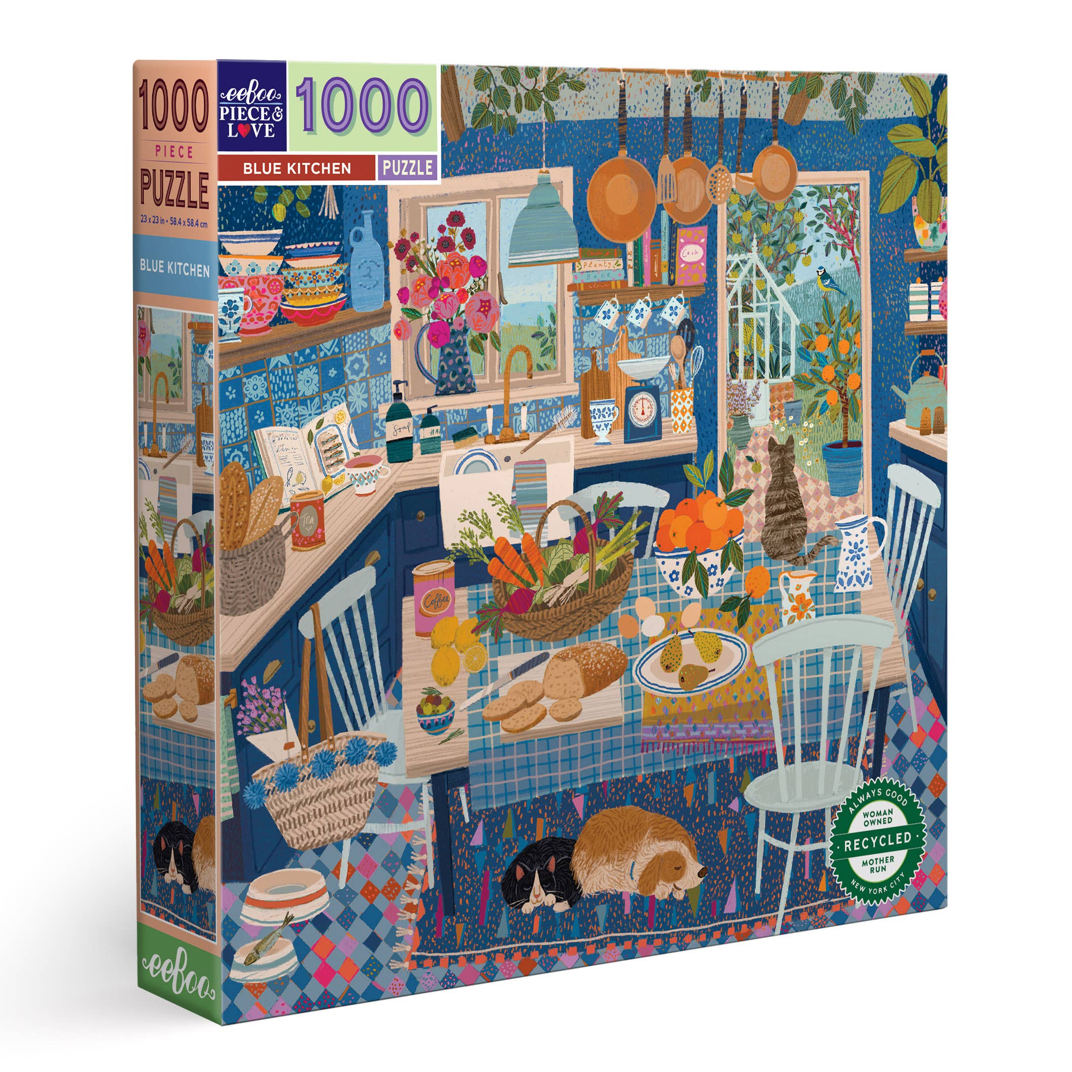 Blue Kitchen 1000 Piece Square Adult Jigsaw Puzzle