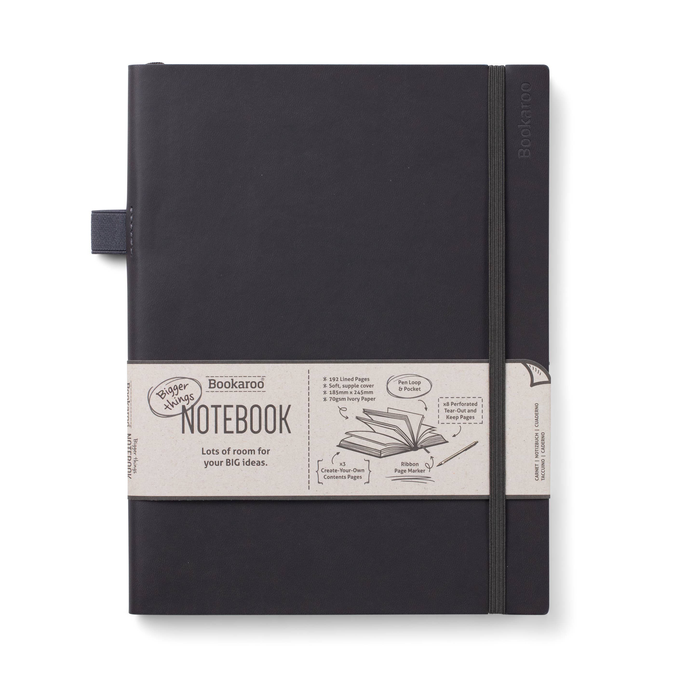 Bookaroo Bigger Things Notebook: Charcoal