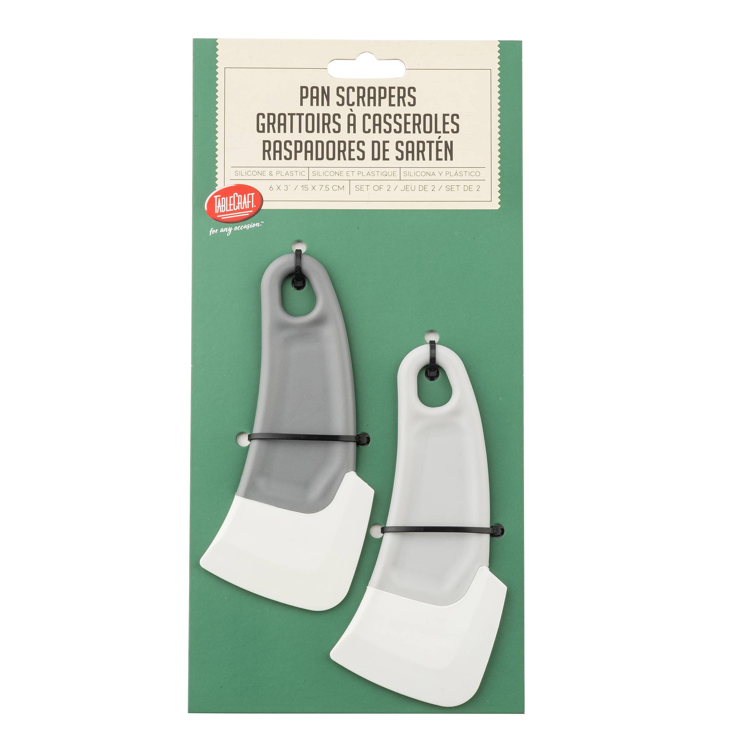 Pan Scrapers Gray, Set of 2