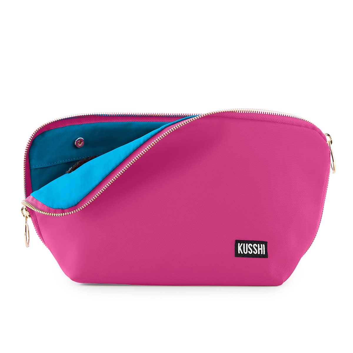 Signature Makeup Bag-Machine Washable Medium Cosmetic Bag: Black/Leopard / Nylon / Signature Makeup Bag