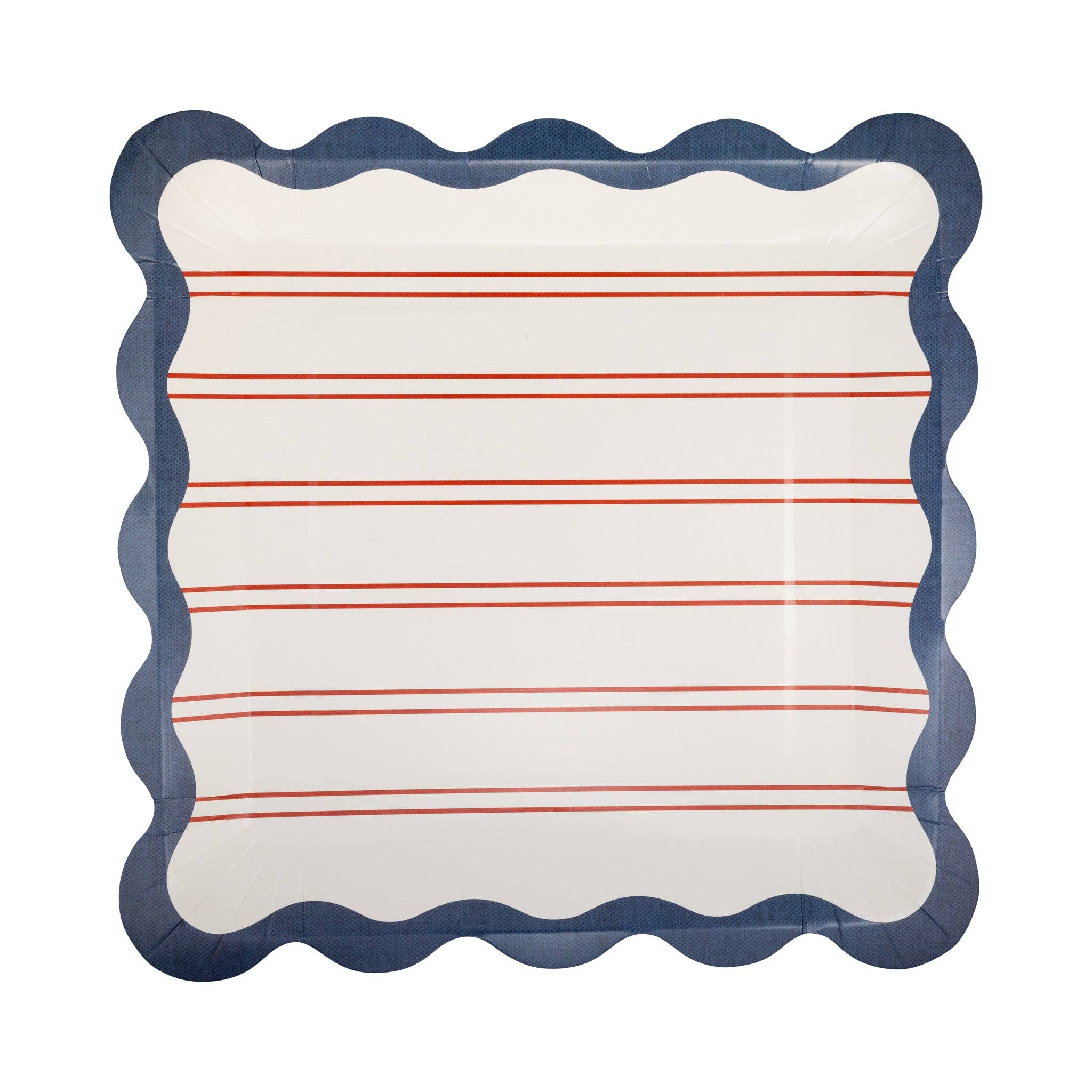 HAM1244 - Red Stripes Paper Plate - 11"